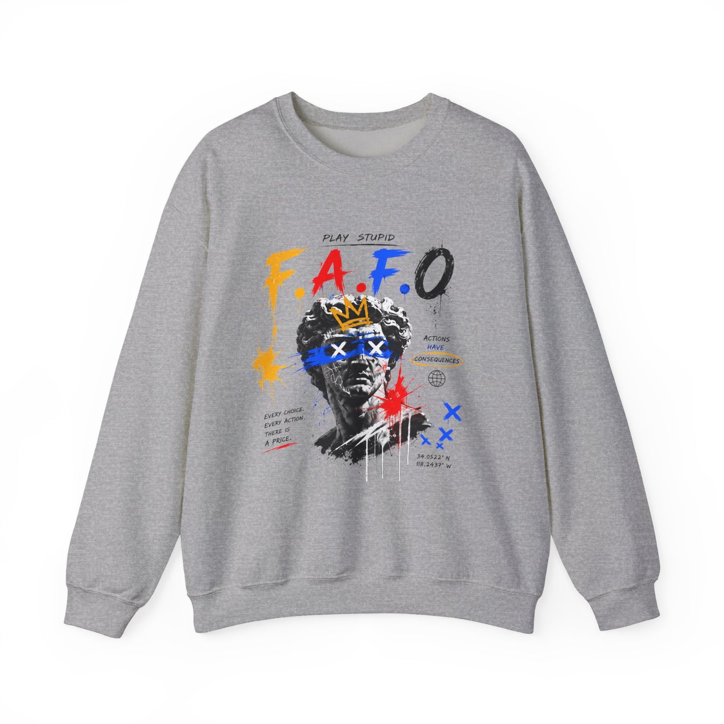 F.A.E.O Graffiti Bust Artwork Sweatshirt | Abstract Street Art Crewneck