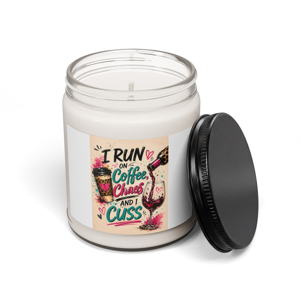 Coffee, Chaos & Wine Scented Soy Candle — 9oz Aromatherapy Jar