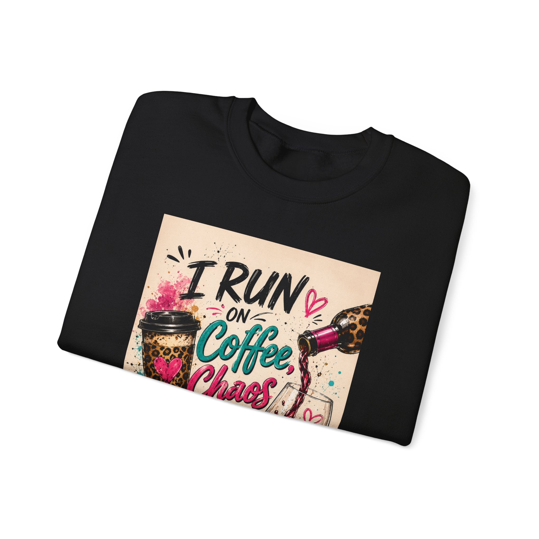 Coffee, Chaos & Cuss Crewneck Sweatshirt
