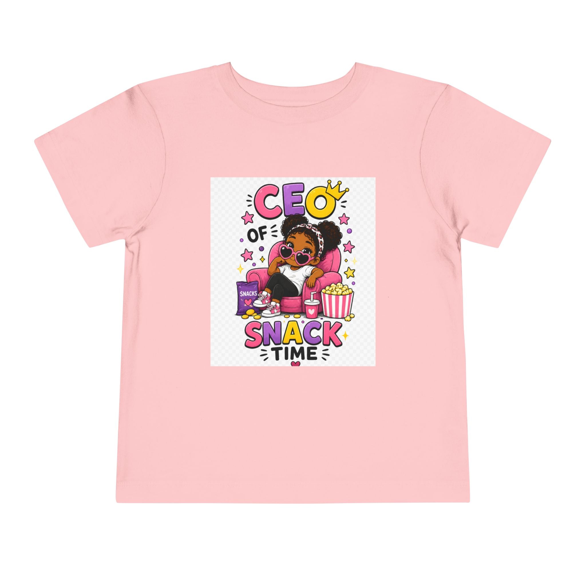 Toddler Tee — "CEO of Snack Time" Cute Cartoon Snack Lover Shirt