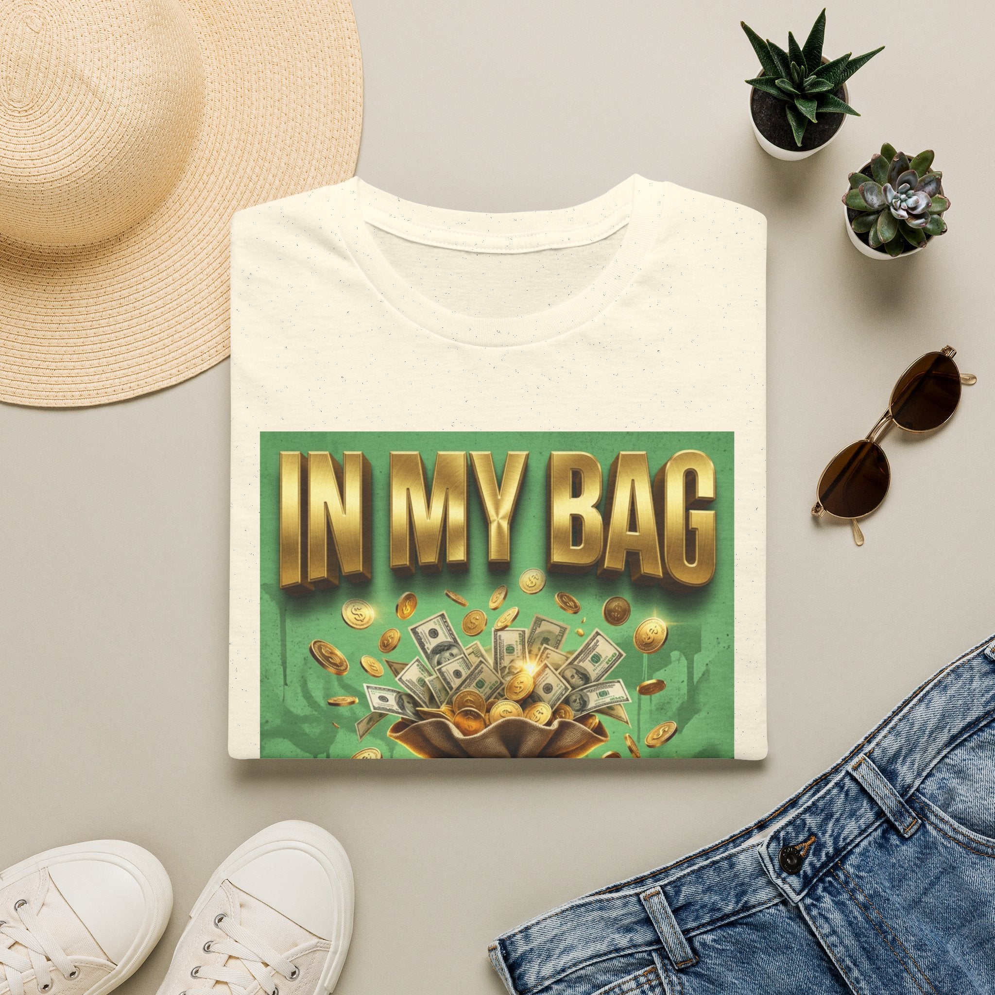 T-Shirt — "In My Bag, Not My Feelings" Money Graphic Tee