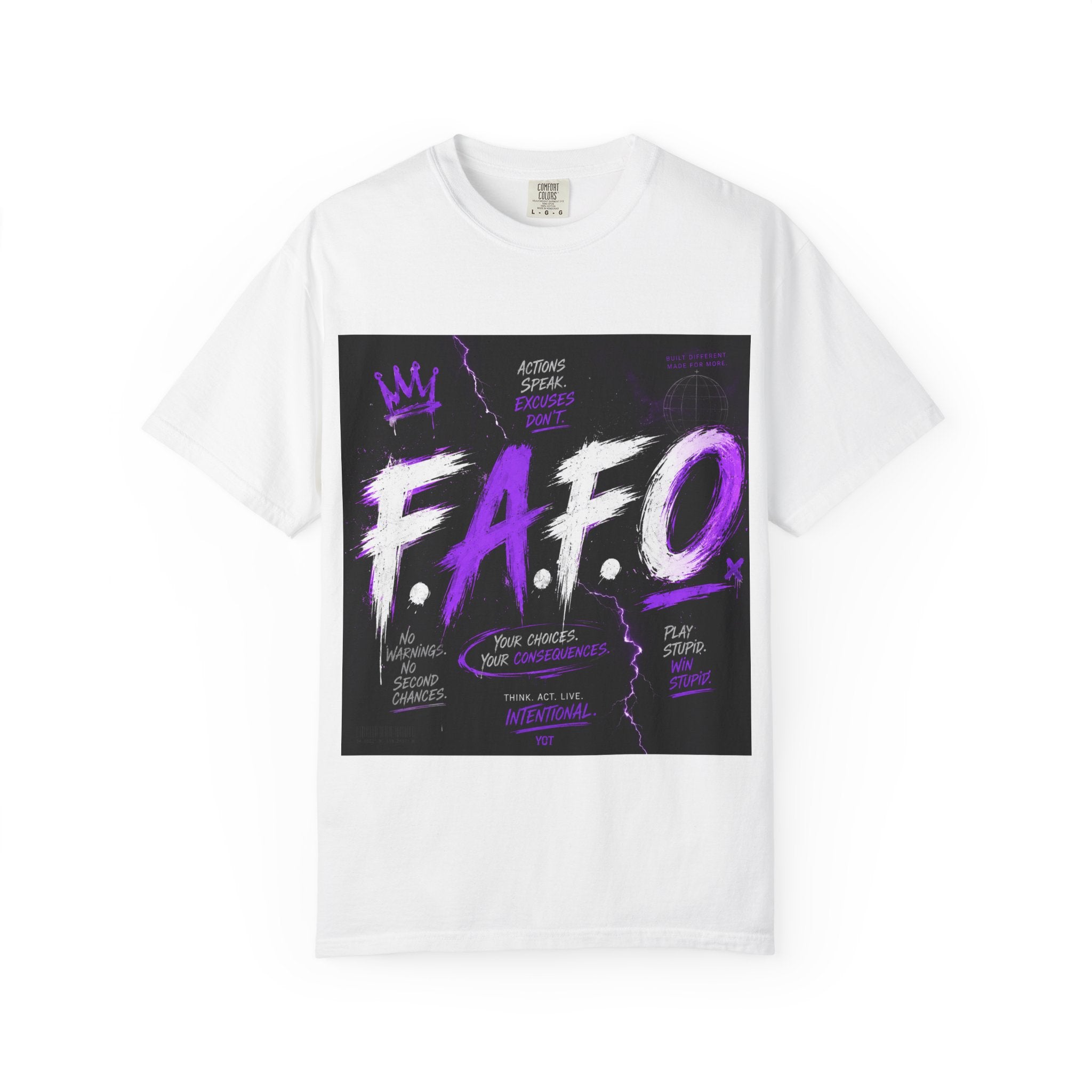 FAFO Graphic T-Shirt — Edgy Purple Streetwear Tee
