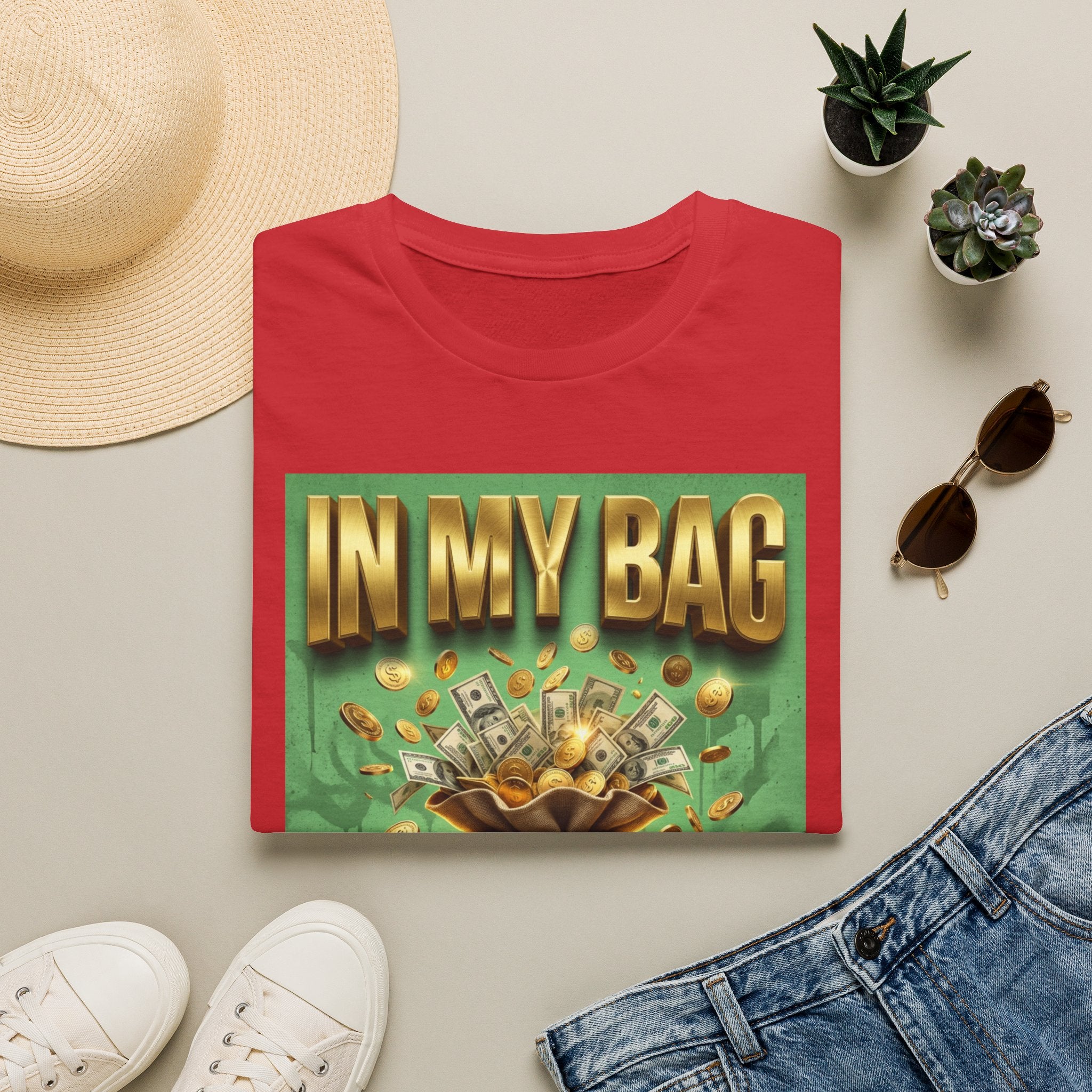 T-Shirt — "In My Bag, Not My Feelings" Money Graphic Tee