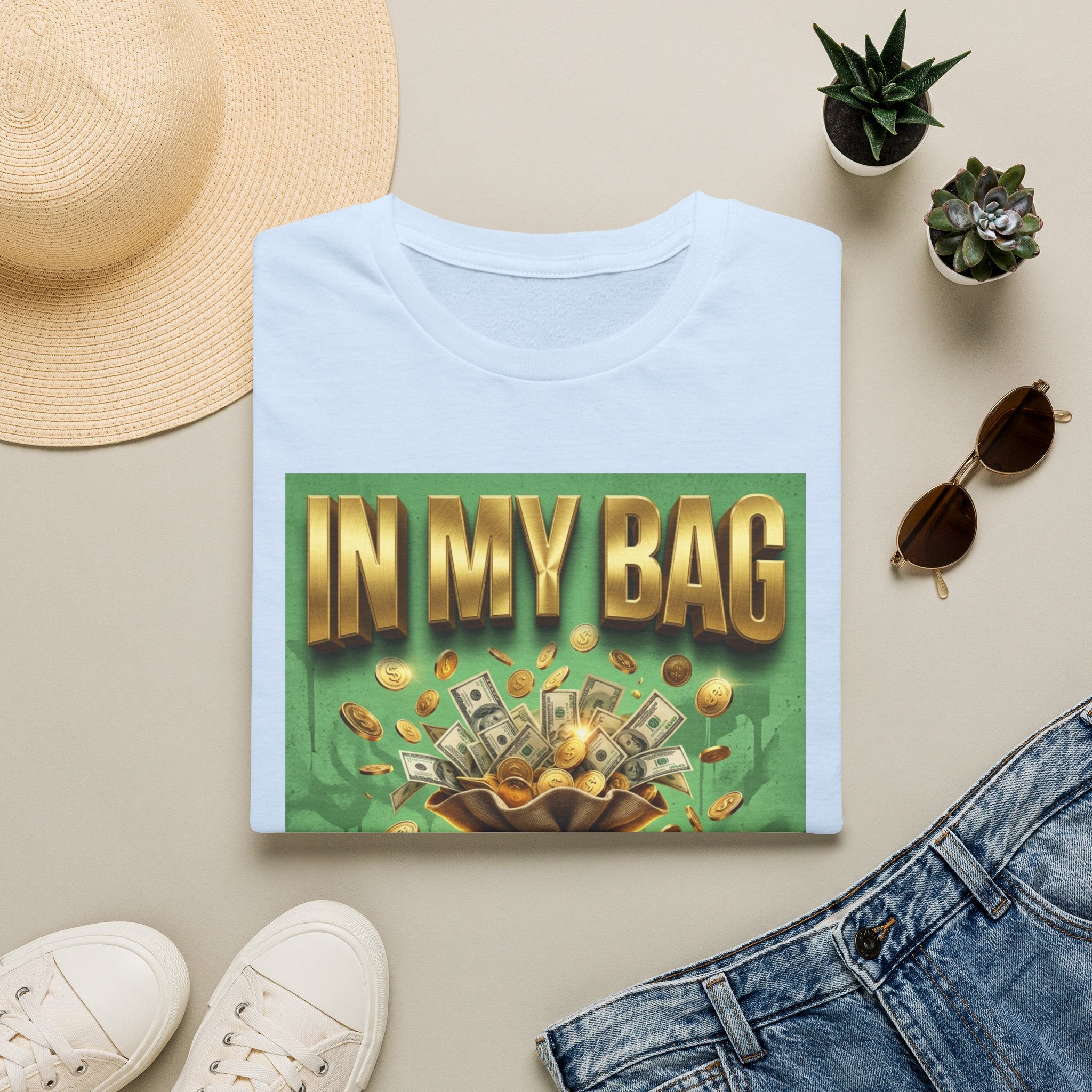 T-Shirt — "In My Bag, Not My Feelings" Money Graphic Tee