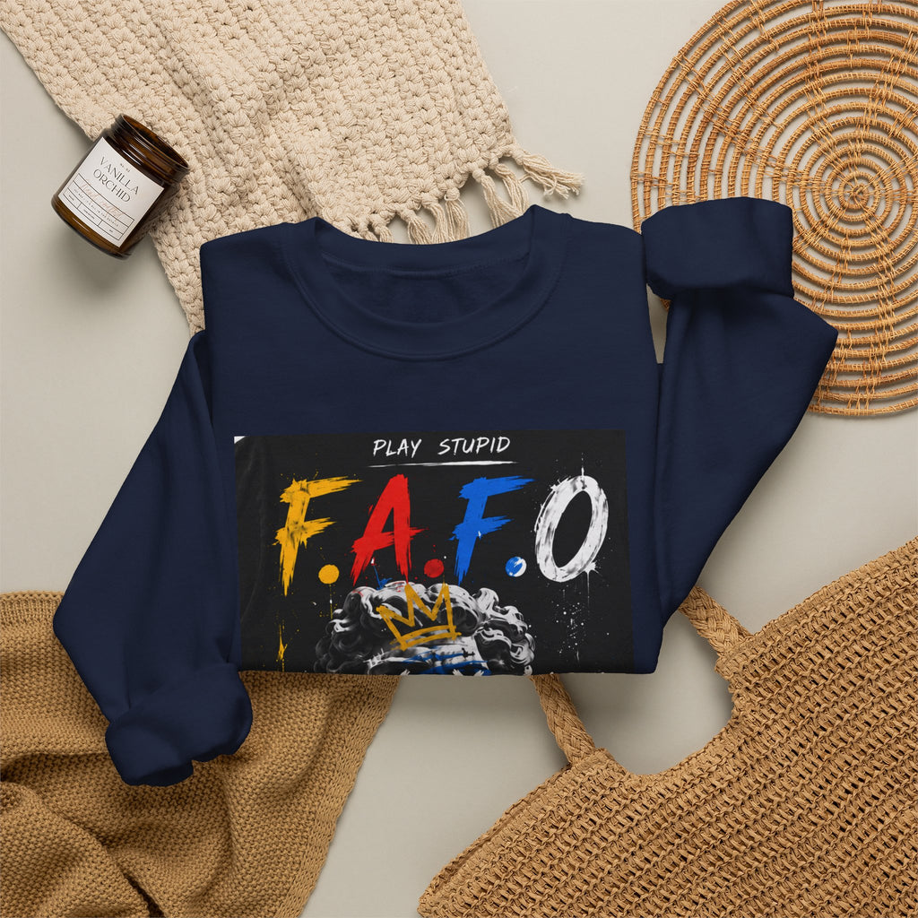 FAFO Graphic Crewneck Sweatshirt — Bold Street Art Pullover