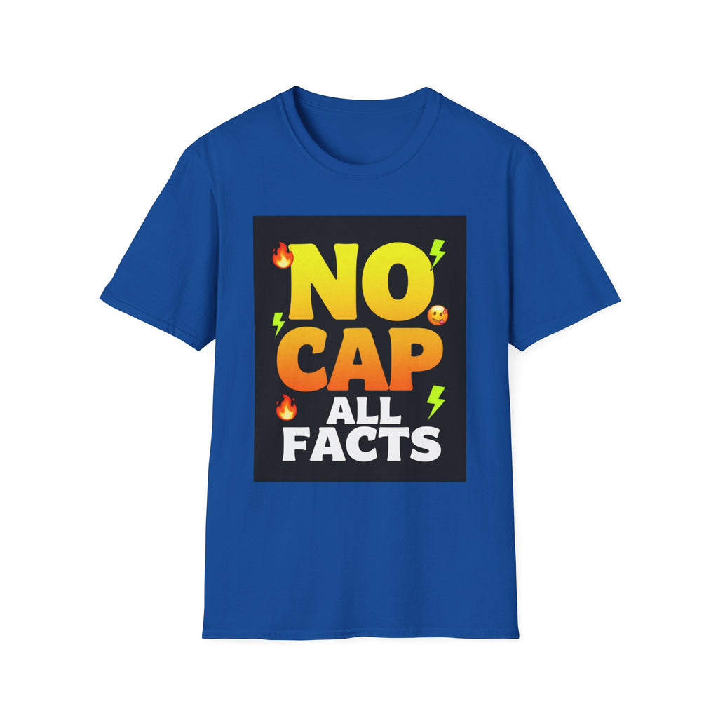 No Cap T-Shirt — "No Cap, All Facts" Bold Graphic Tee