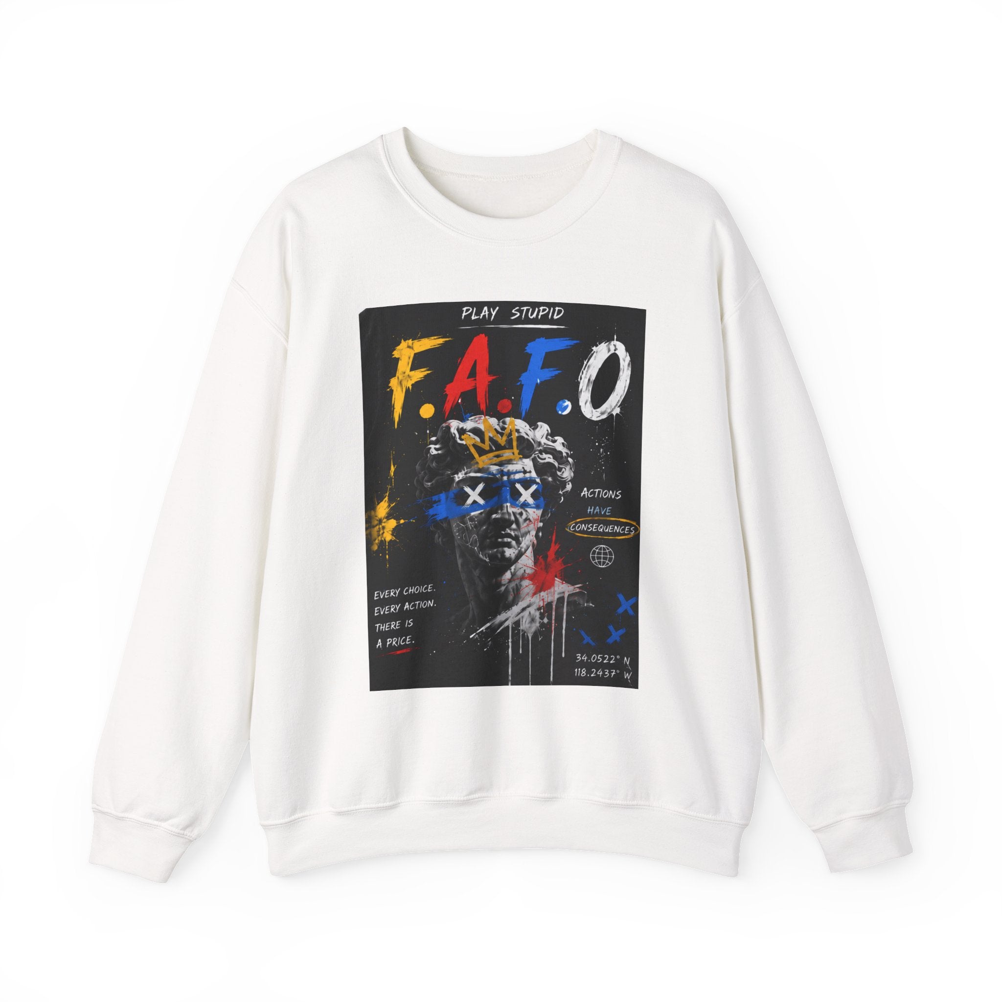 FAFO Graphic Crewneck Sweatshirt — Bold Street Art Pullover