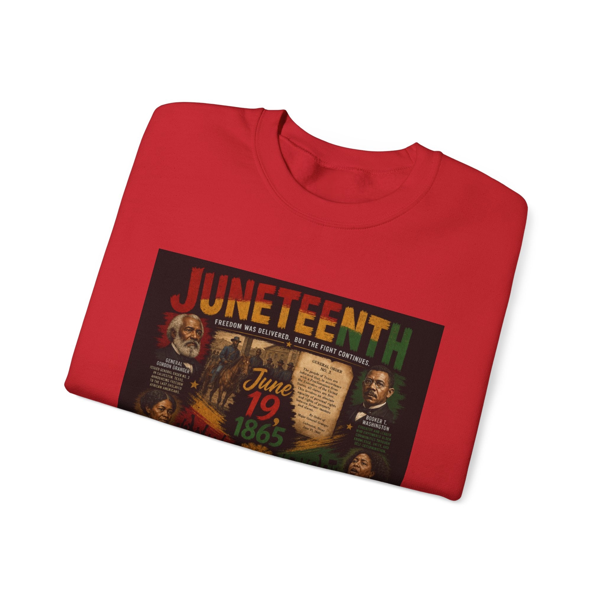 Juneteenth Crewneck Sweatshirt — "Unstoppable Legacy" Commemorative Jun 19 1865 Design