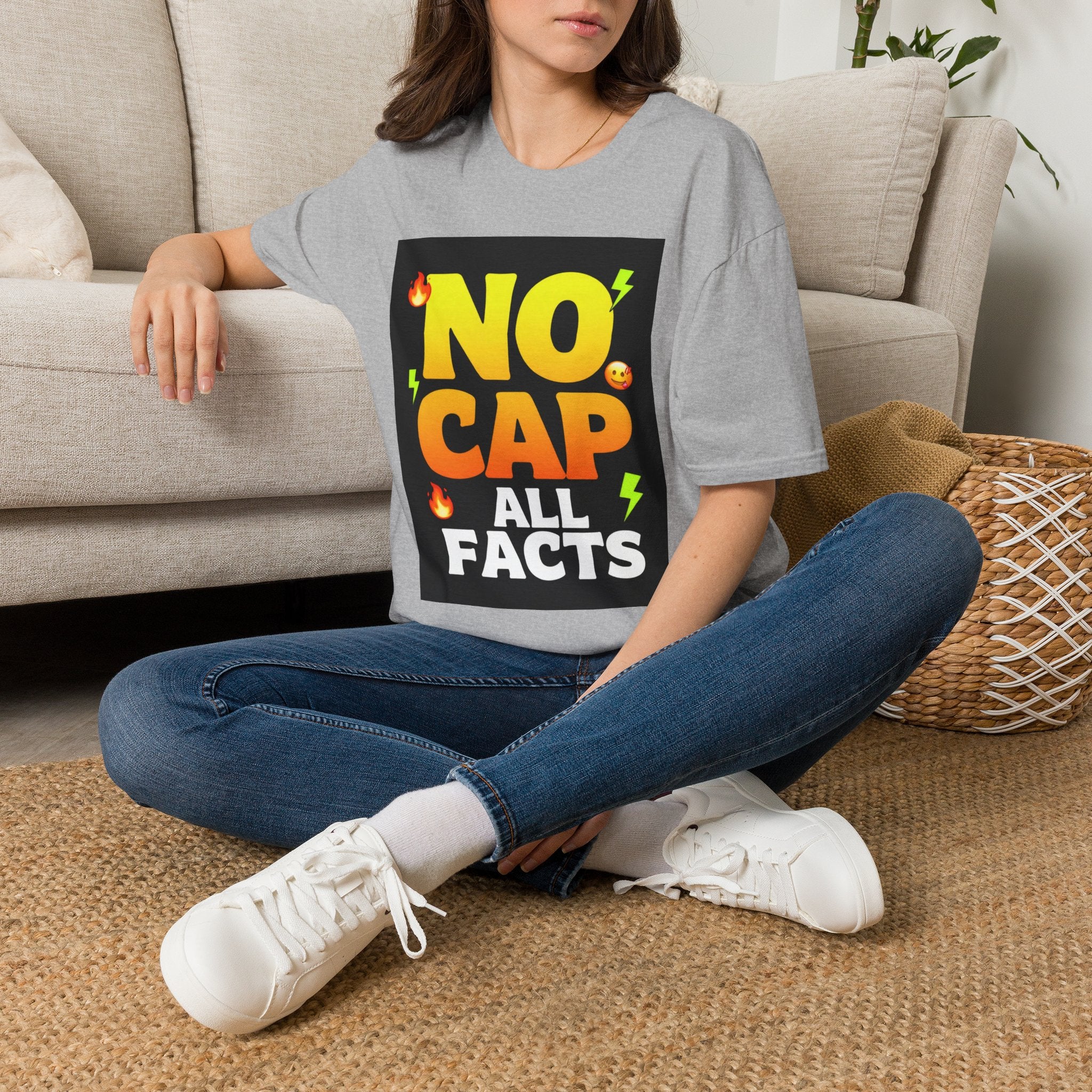 No Cap T-Shirt — "No Cap, All Facts" Bold Graphic Tee