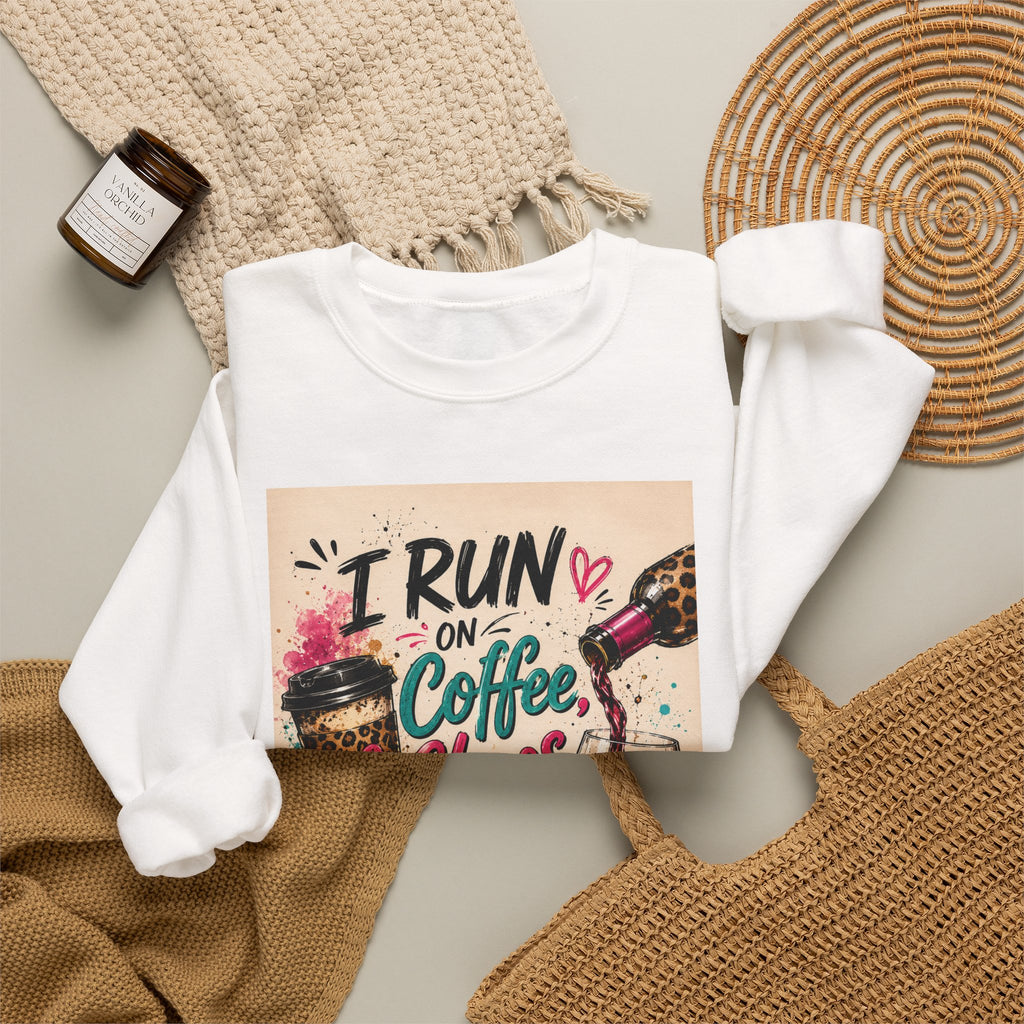Coffee, Chaos & Cuss Crewneck Sweatshirt