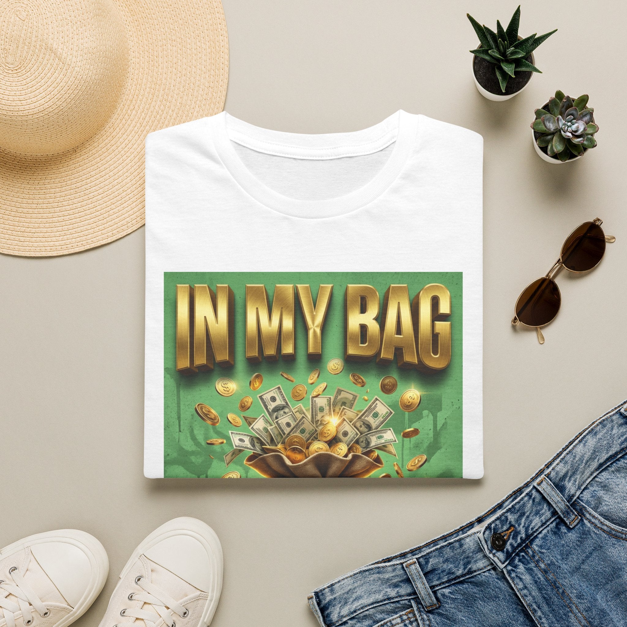 T-Shirt — "In My Bag, Not My Feelings" Money Graphic Tee