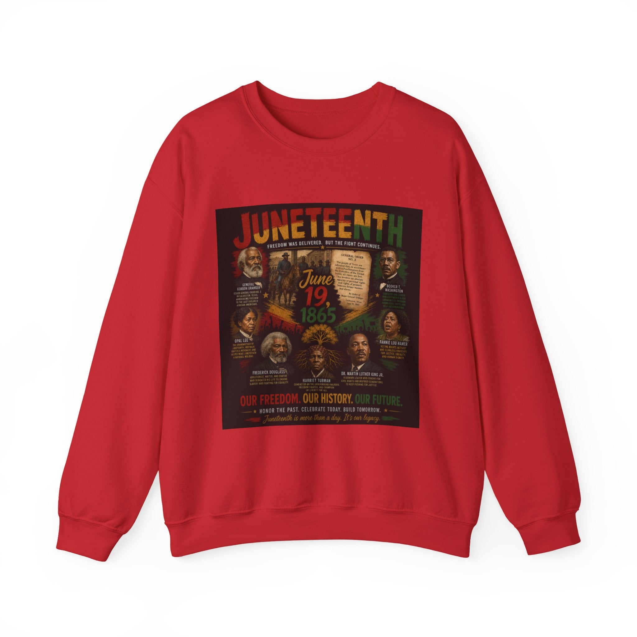 Juneteenth Crewneck Sweatshirt — "Unstoppable Legacy" Commemorative Jun 19 1865 Design