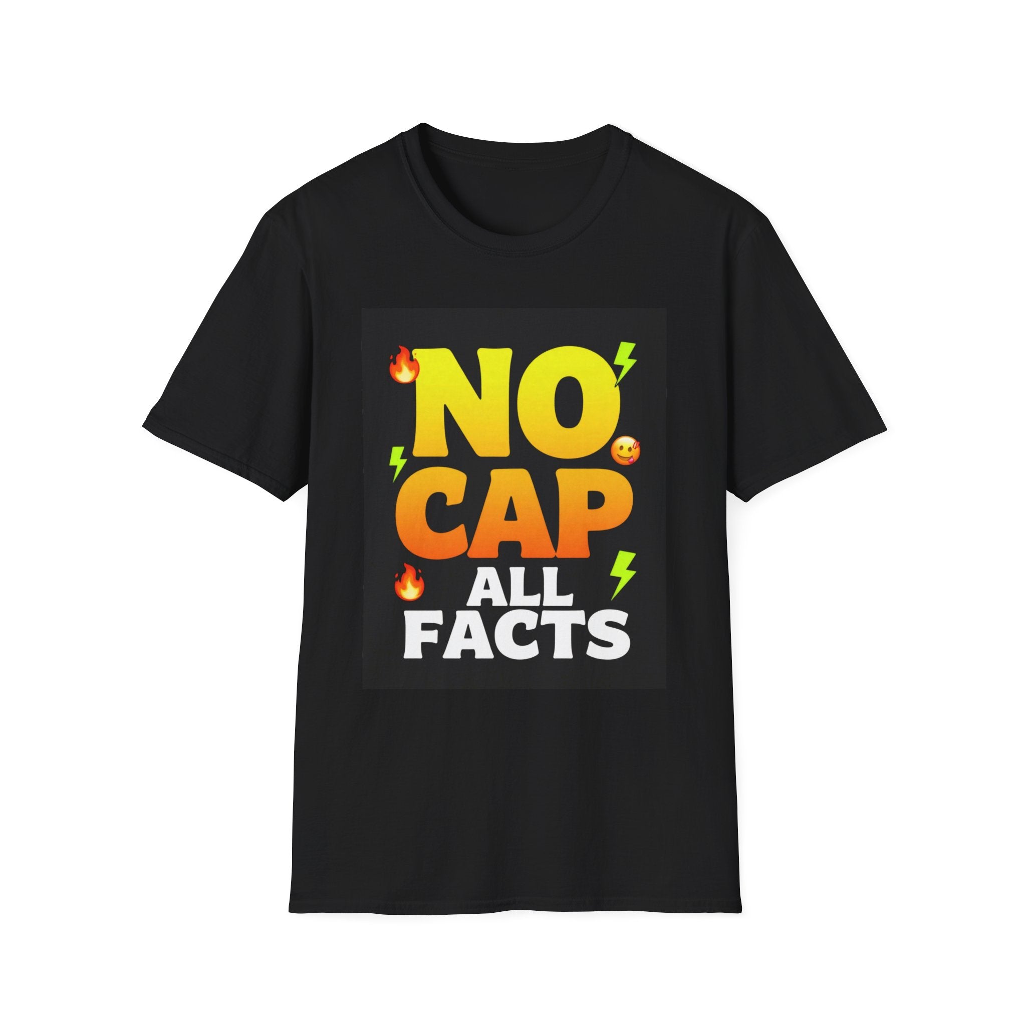 No Cap T-Shirt — "No Cap, All Facts" Bold Graphic Tee