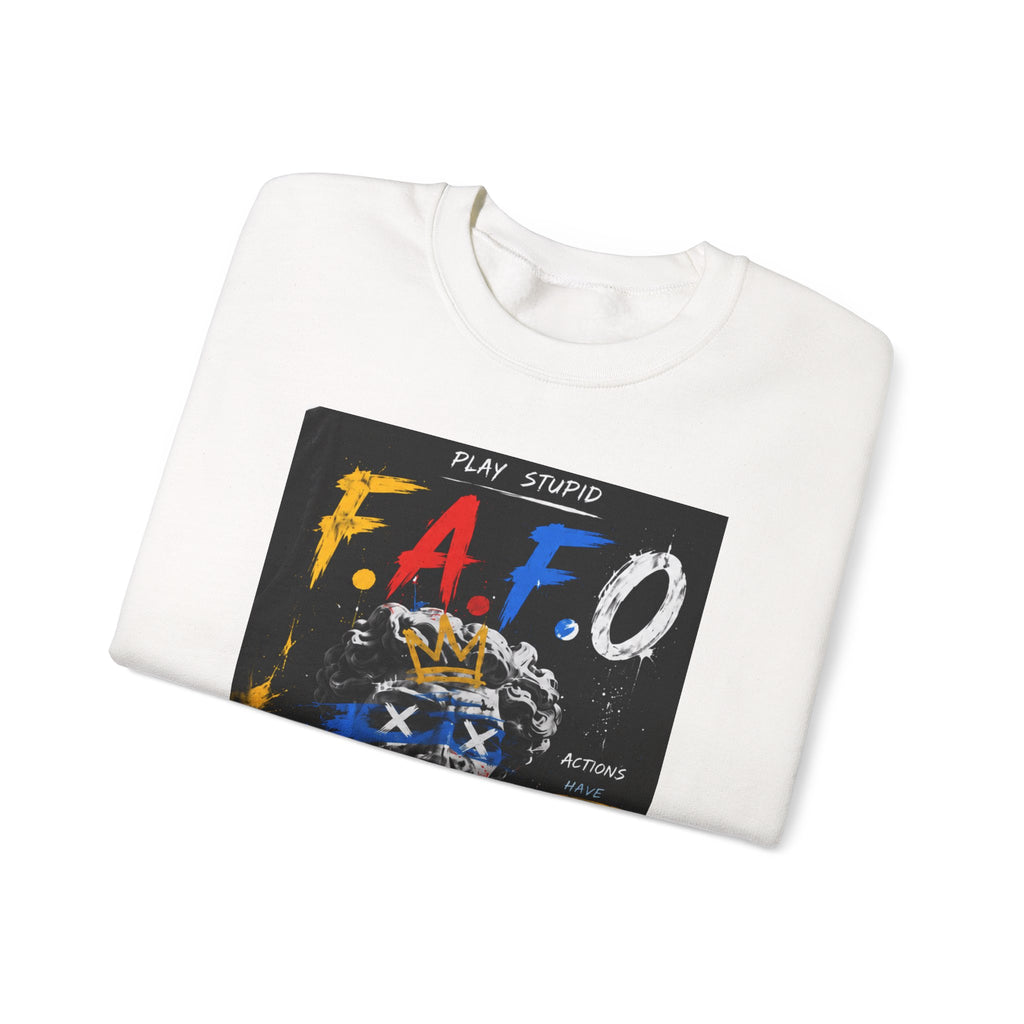 FAFO Graphic Crewneck Sweatshirt — Bold Street Art Pullover