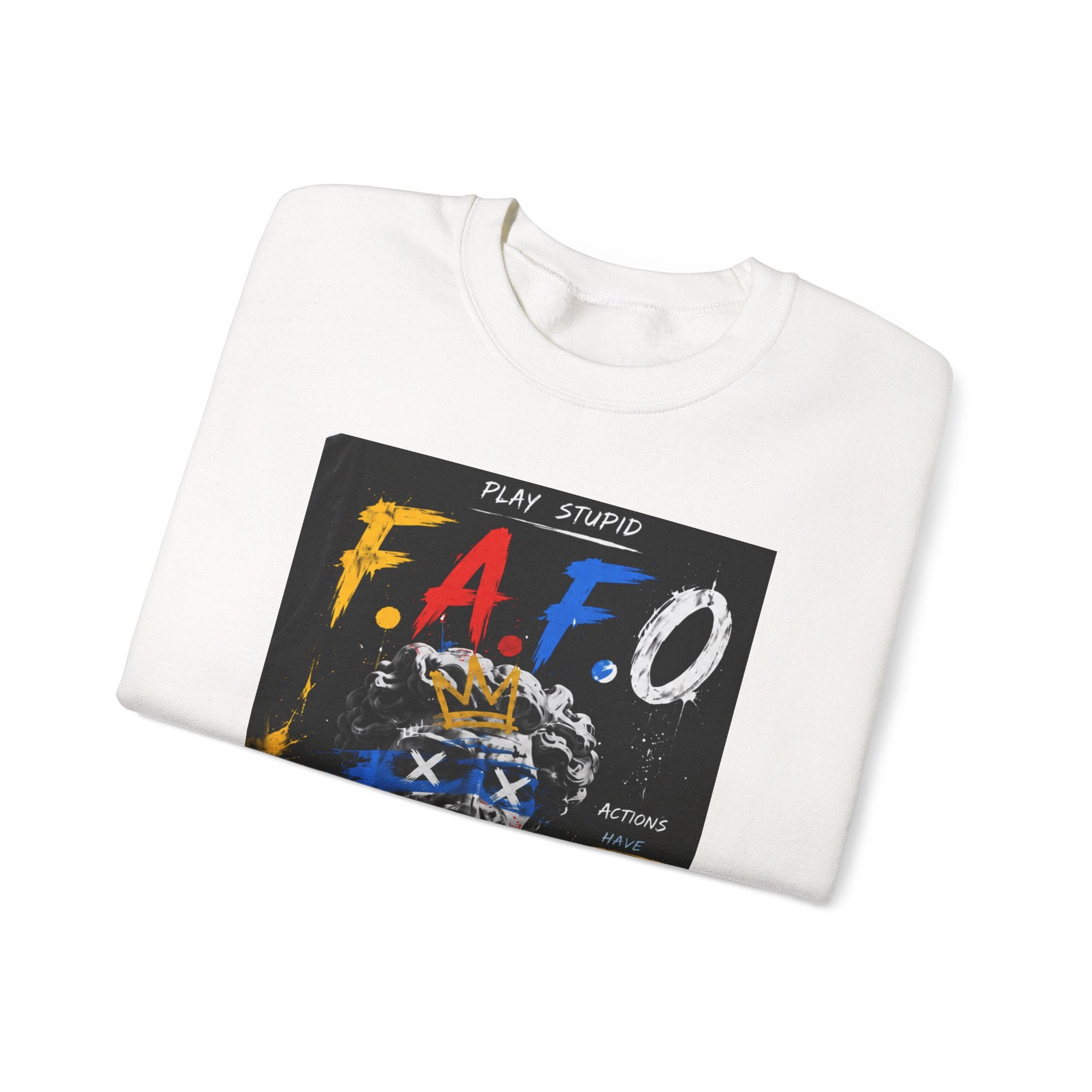 FAFO Graphic Crewneck Sweatshirt — Bold Street Art Pullover