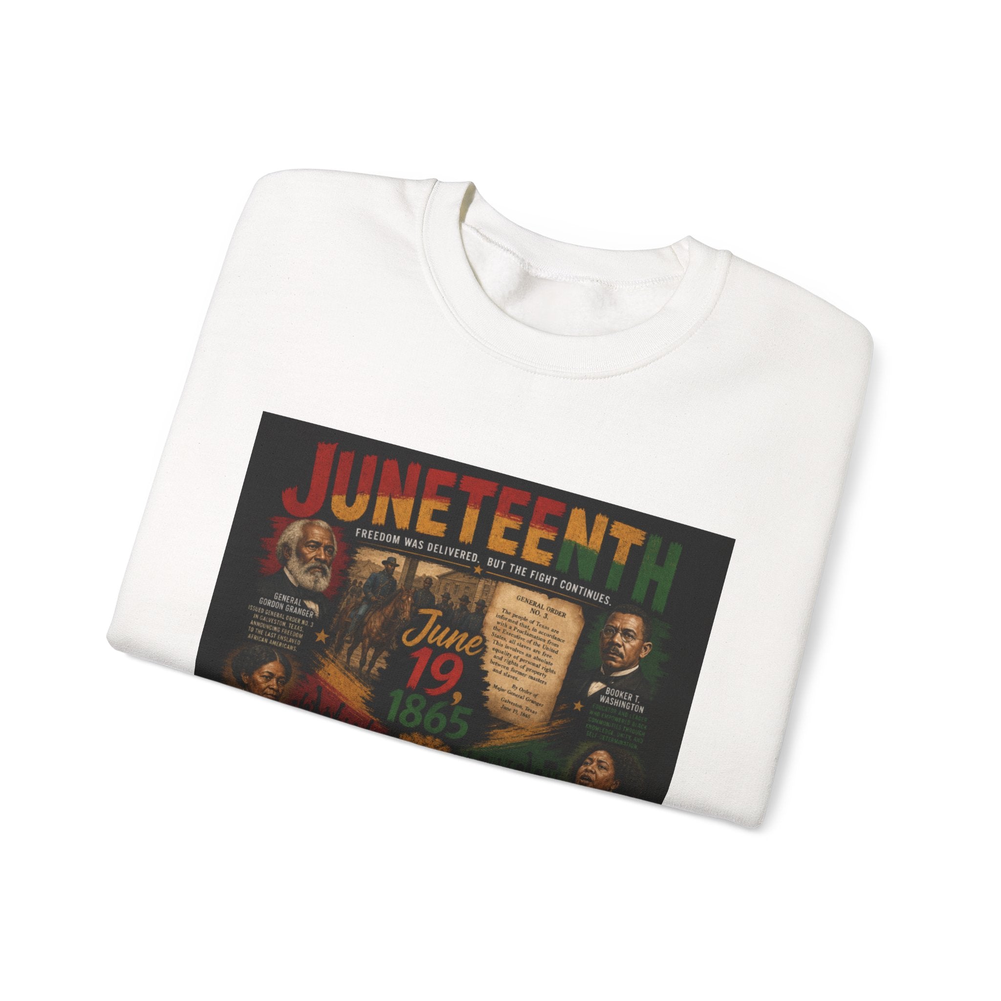 Juneteenth Crewneck Sweatshirt — "Unstoppable Legacy" Commemorative Jun 19 1865 Design