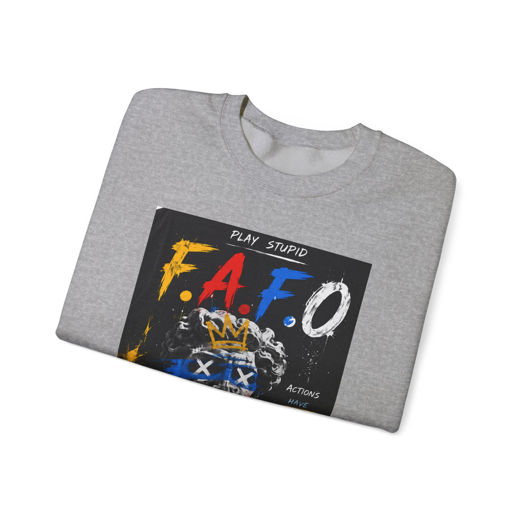 FAFO Graphic Crewneck Sweatshirt — Bold Street Art Pullover
