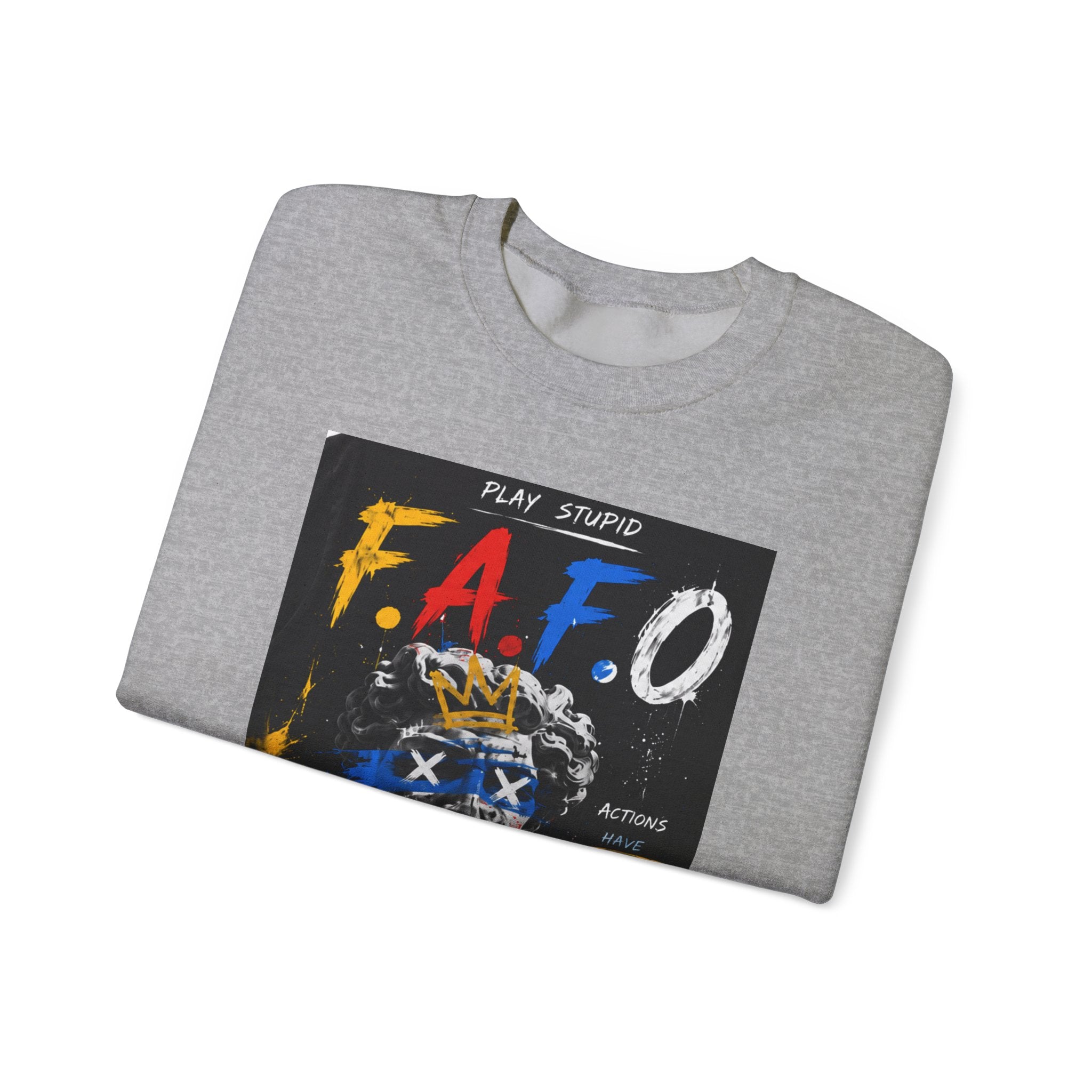 FAFO Graphic Crewneck Sweatshirt — Bold Street Art Pullover