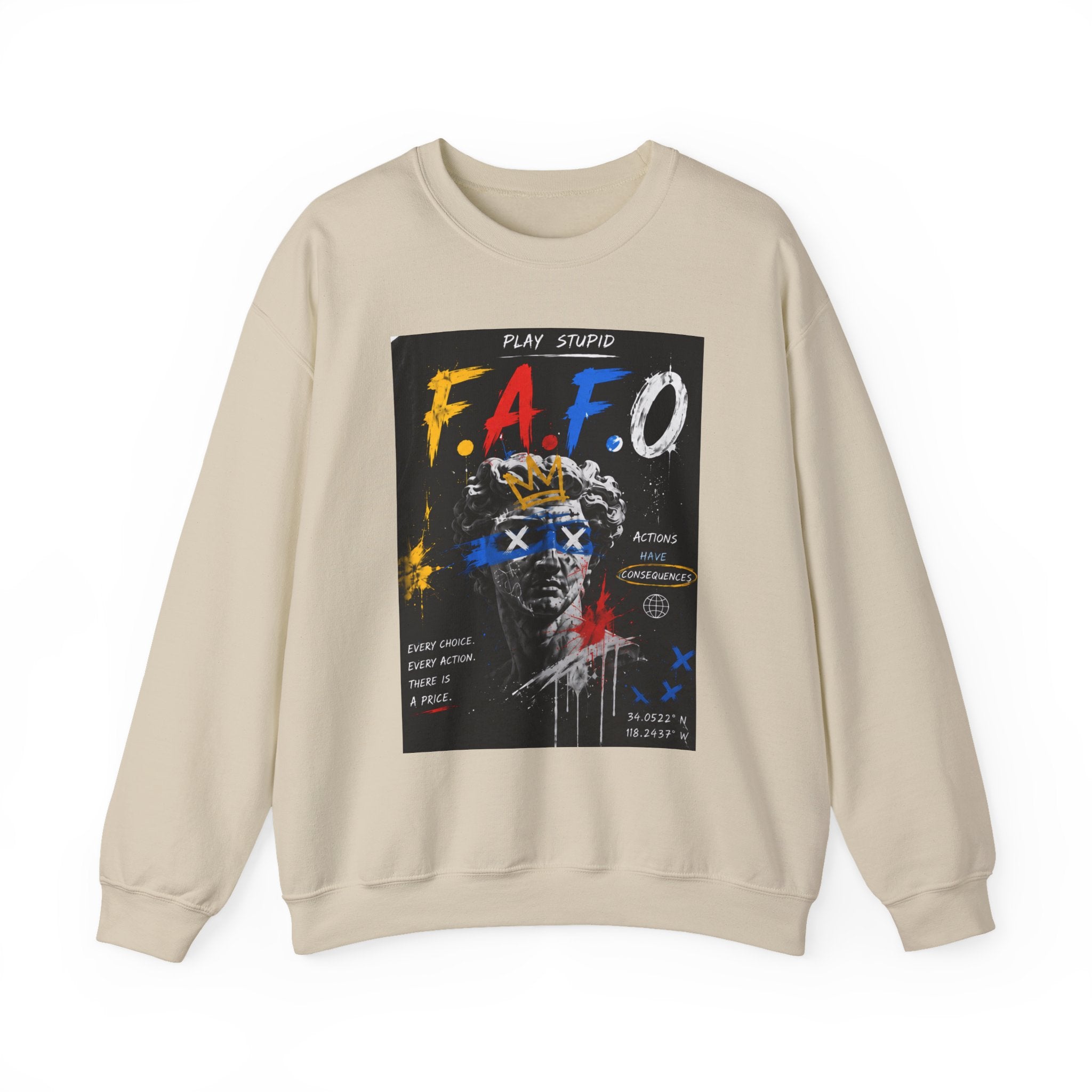 FAFO Graphic Crewneck Sweatshirt — Bold Street Art Pullover