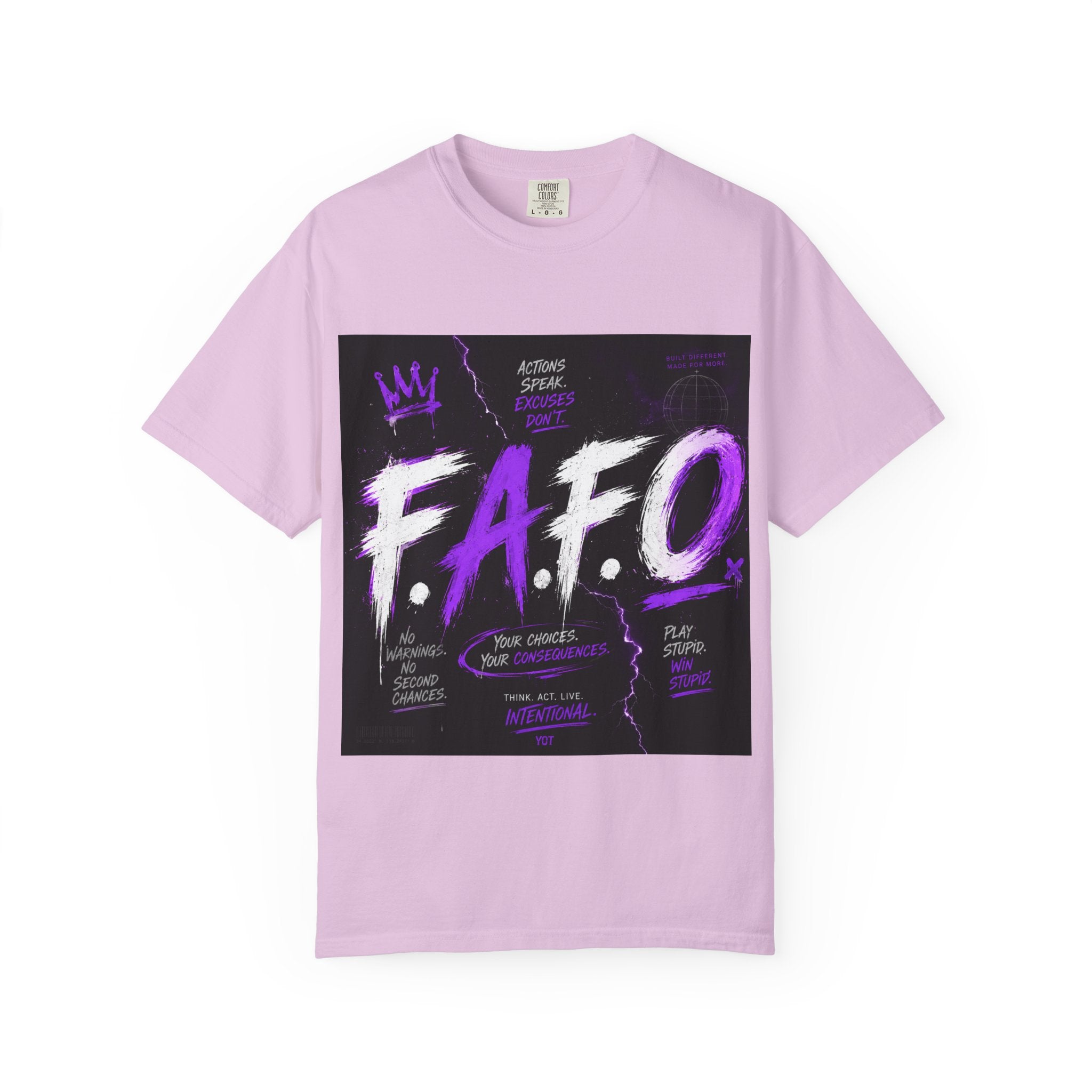 FAFO Graphic T-Shirt — Edgy Purple Streetwear Tee