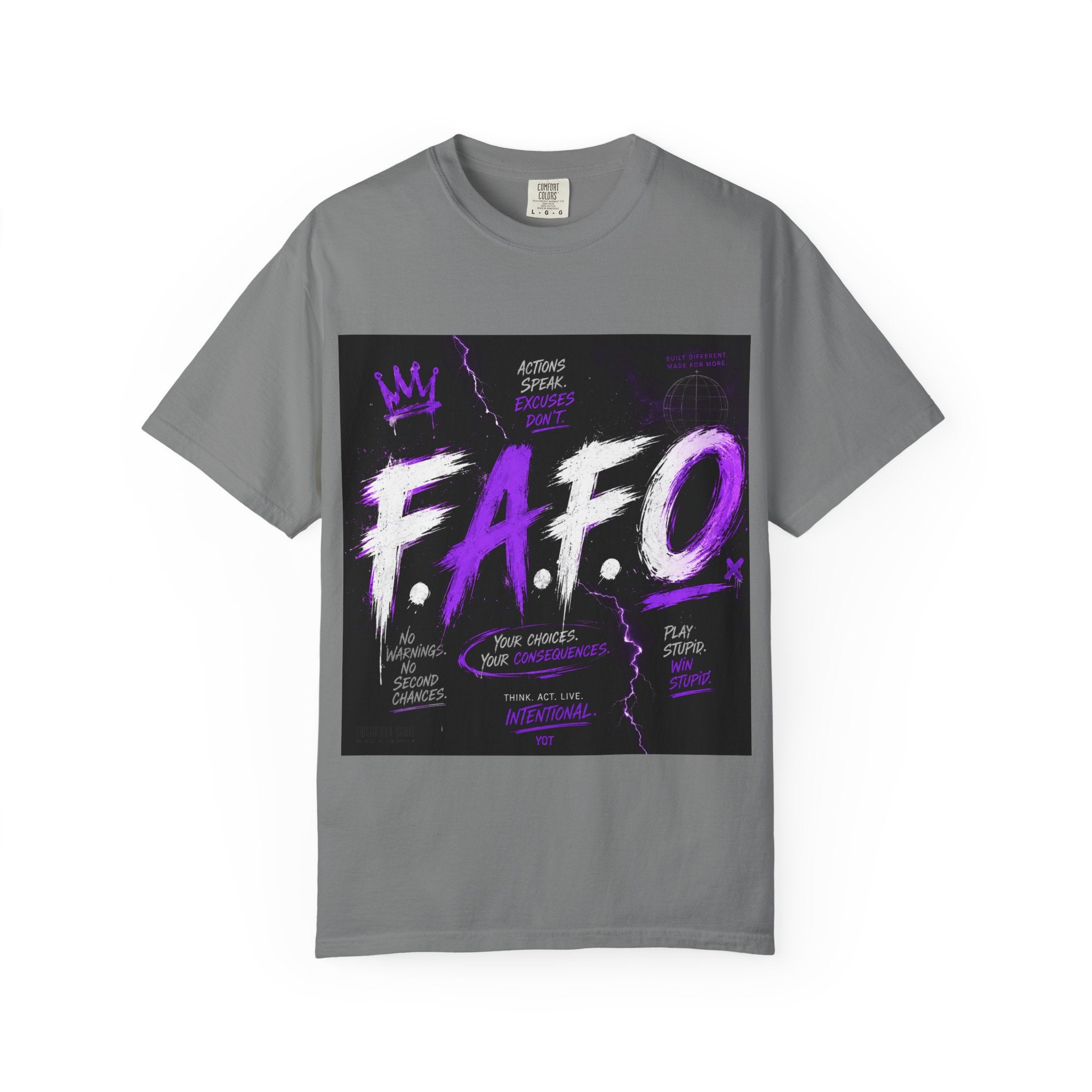 FAFO Graphic T-Shirt — Edgy Purple Streetwear Tee