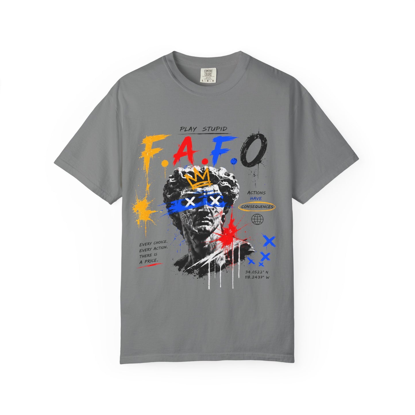 FAFO Graffiti Statue Art T-shirt