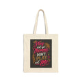 Tote Bag — "Play Wit Yo Momma Don't Play Wit Me" Leopard Print Canvas Tote
