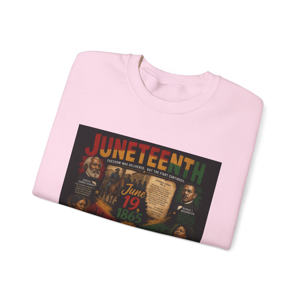 Juneteenth Crewneck Sweatshirt — "Unstoppable Legacy" Commemorative Jun 19 1865 Design