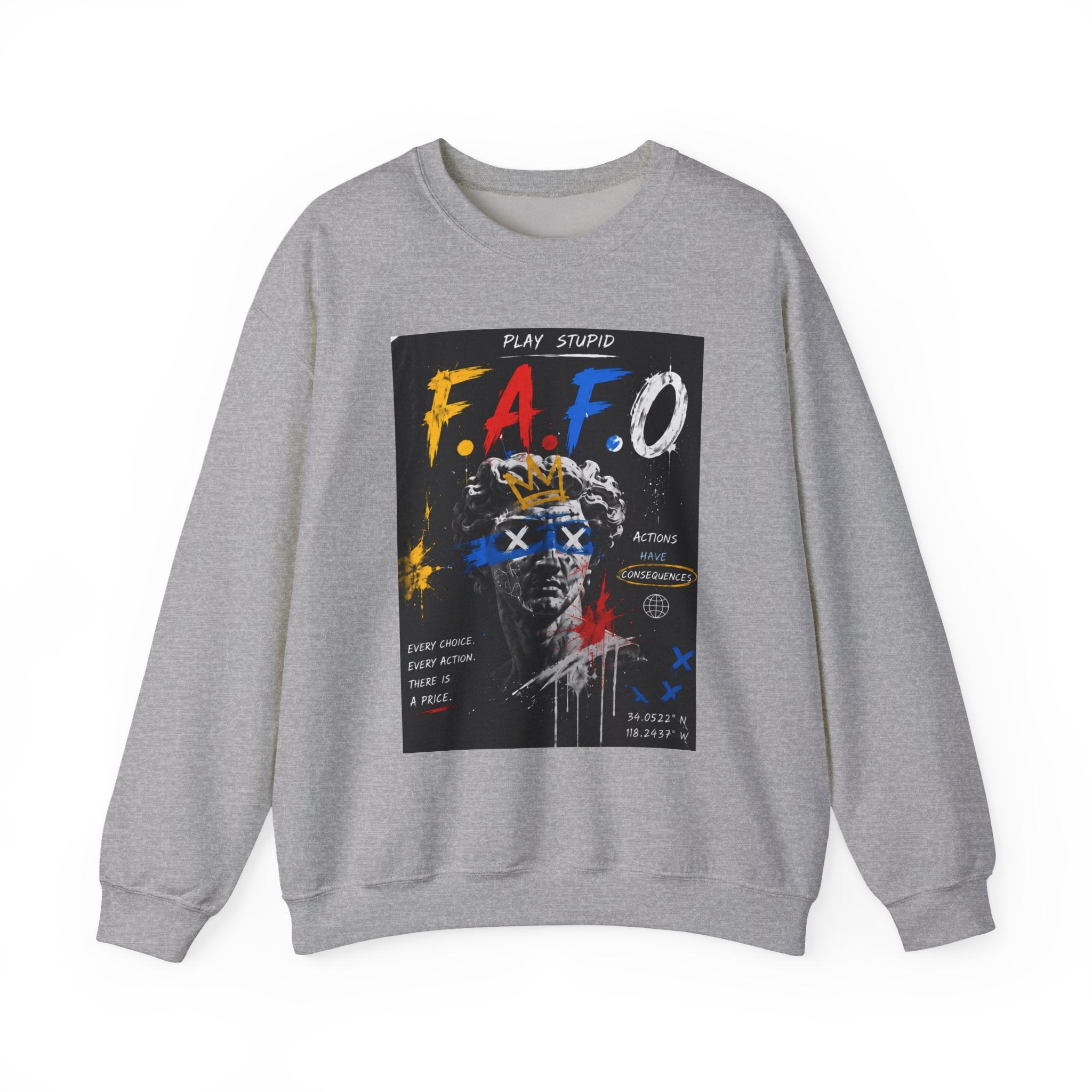 FAFO Graphic Crewneck Sweatshirt — Bold Street Art Pullover