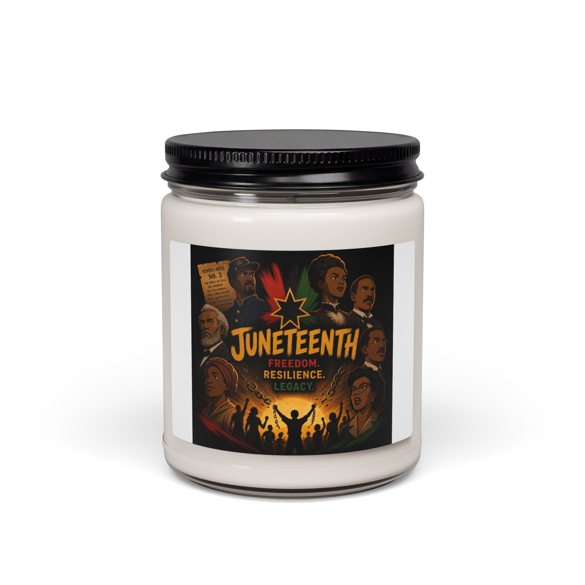 Juneteenth Soy Candle — Freedom, Resilience & Legacy 9oz Scented Jar