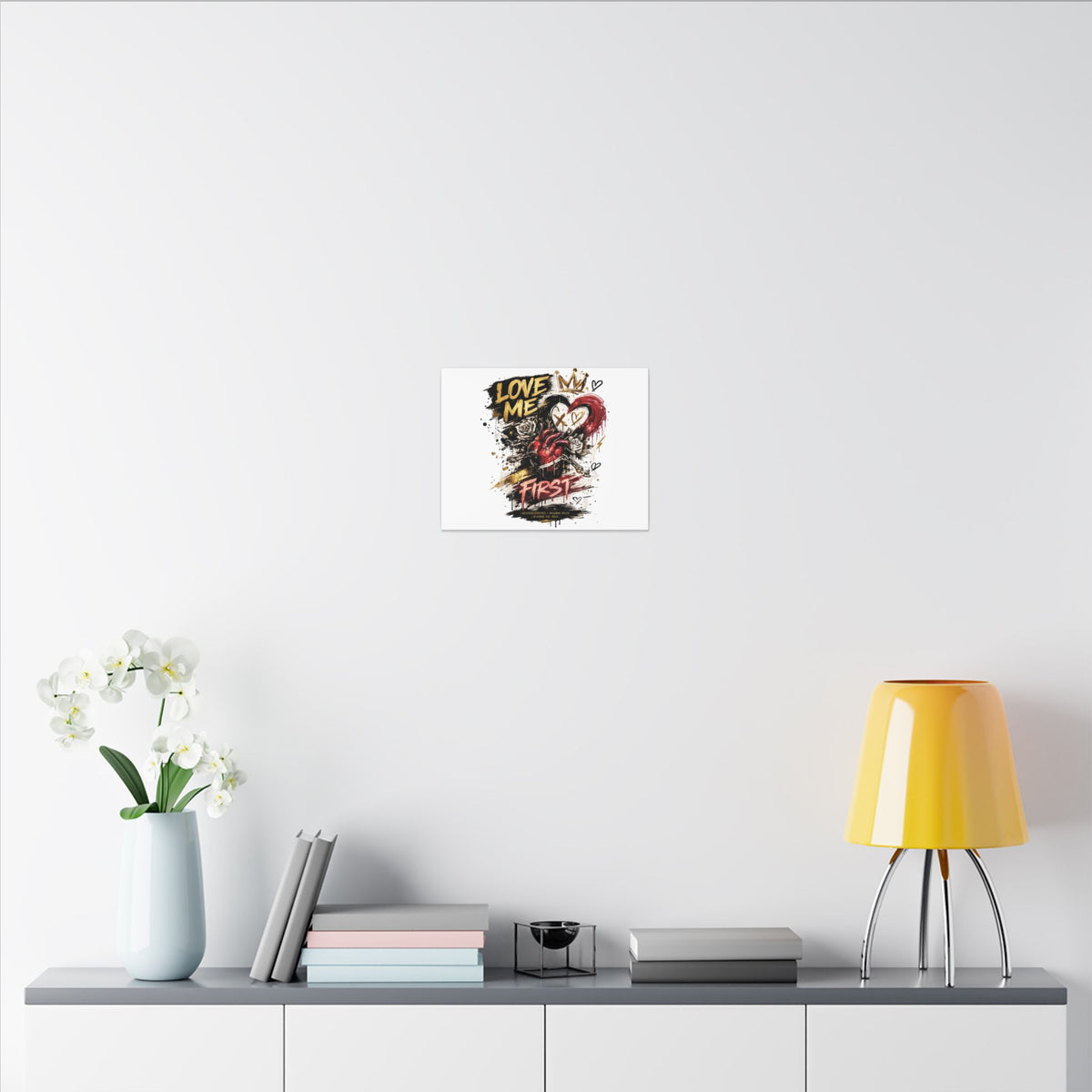 Love Me First Canvas Wall Art