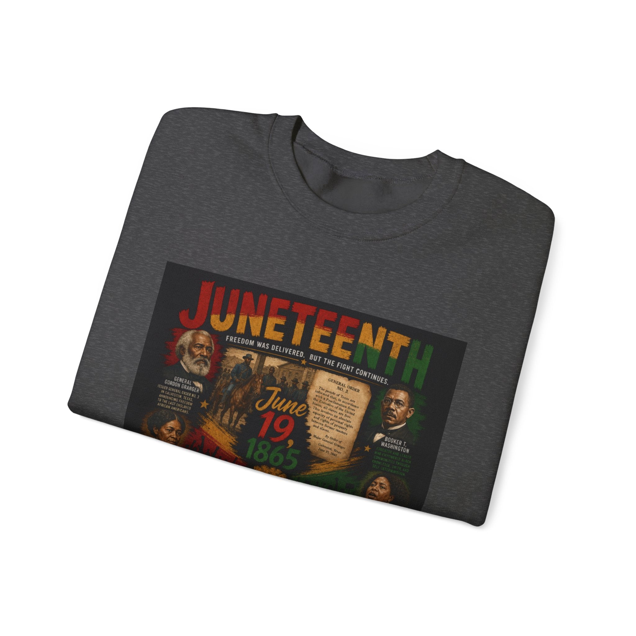 Juneteenth Crewneck Sweatshirt — "Unstoppable Legacy" Commemorative Jun 19 1865 Design