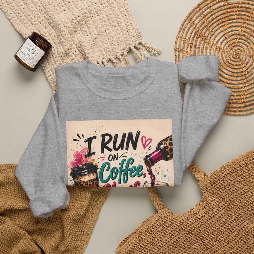 Coffee, Chaos & Cuss Crewneck Sweatshirt