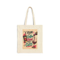 Tote Bag — "I Run on Coffee, Chaos and I Cuss" Funny Canvas Tote