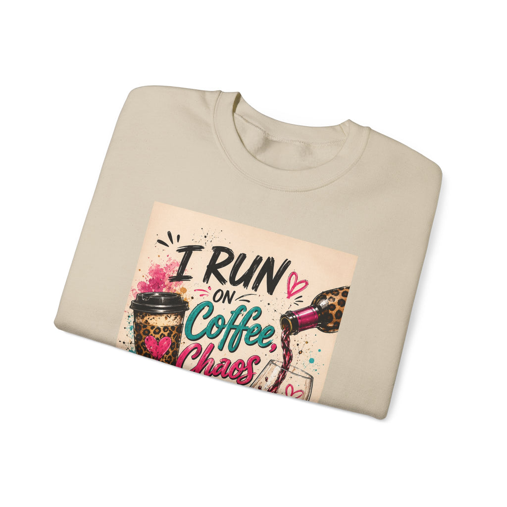 Coffee, Chaos & Cuss Crewneck Sweatshirt