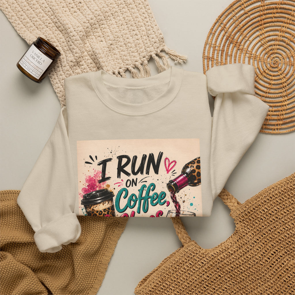Coffee, Chaos & Cuss Crewneck Sweatshirt
