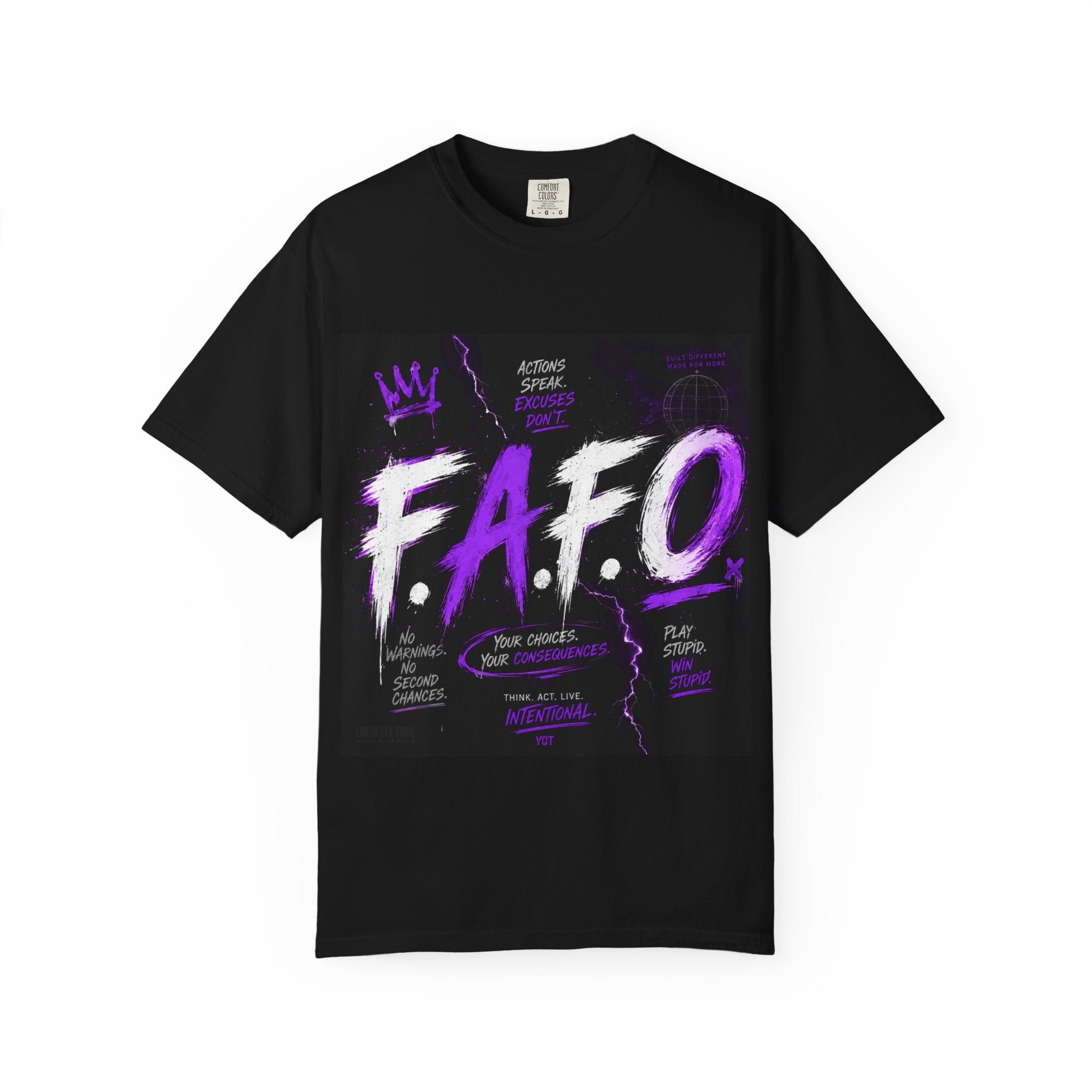 FAFO Graphic T-Shirt — Edgy Purple Streetwear Tee