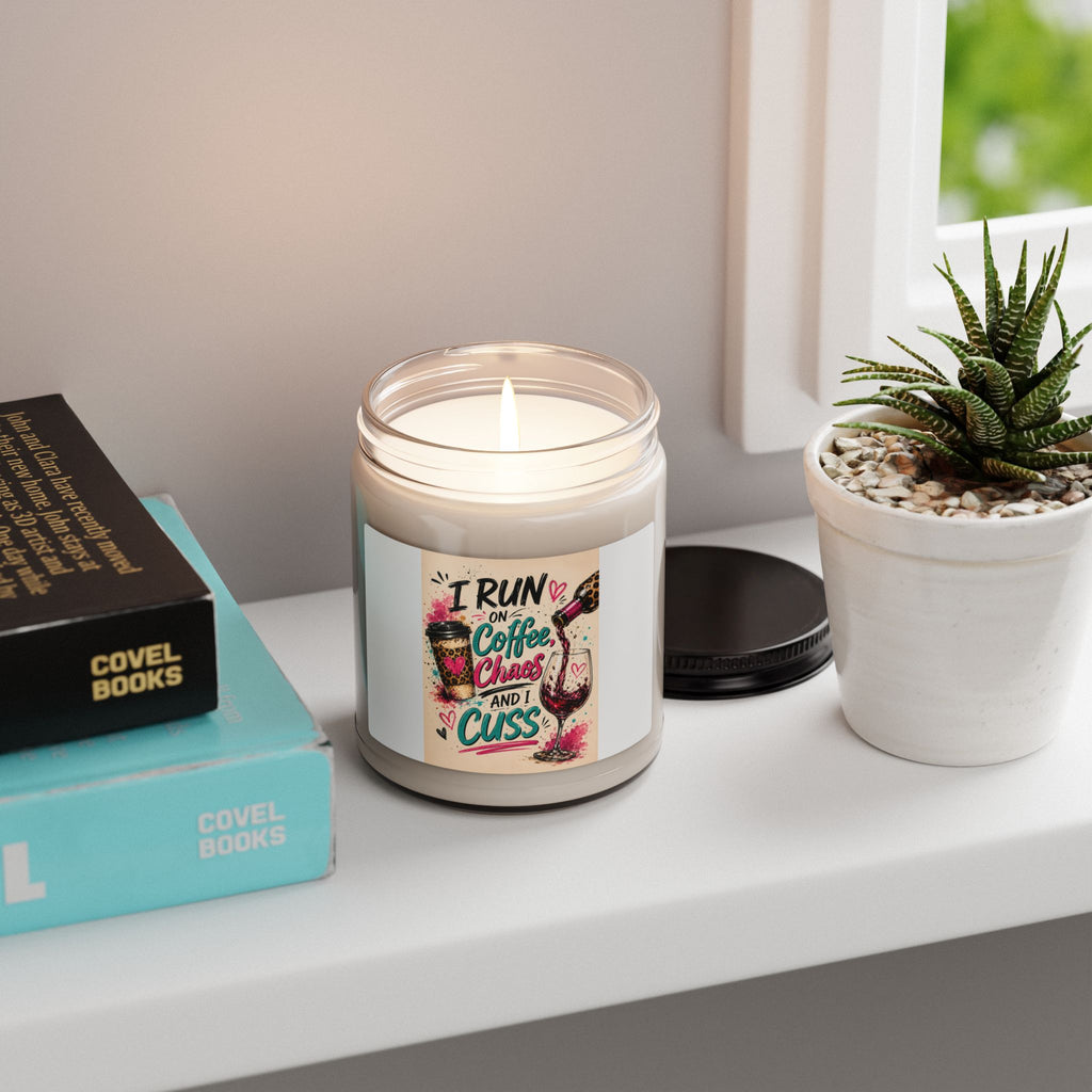 Coffee, Chaos & Wine Scented Soy Candle — 9oz Aromatherapy Jar