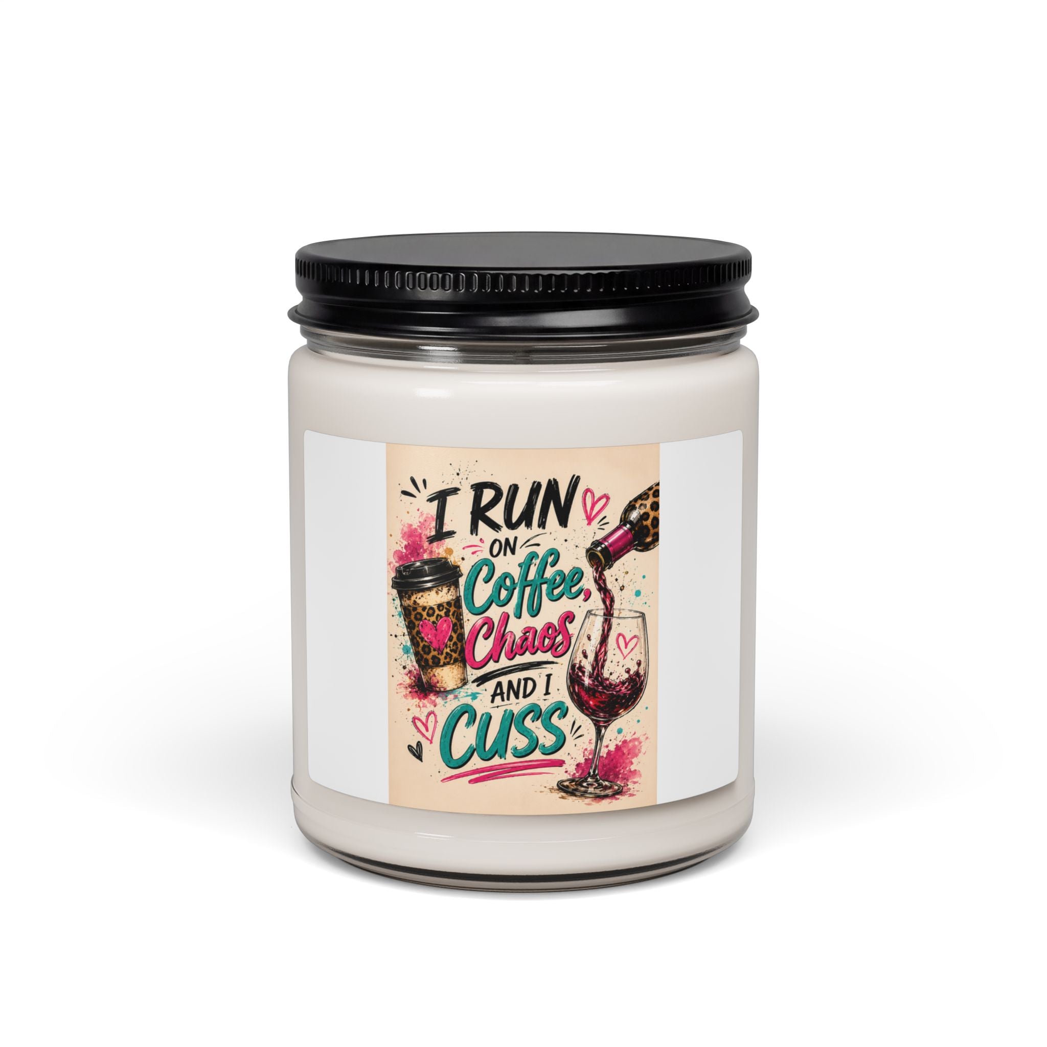 Coffee, Chaos & Wine Scented Soy Candle — 9oz Aromatherapy Jar