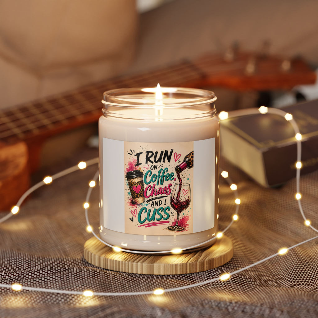 Coffee, Chaos & Wine Scented Soy Candle — 9oz Aromatherapy Jar