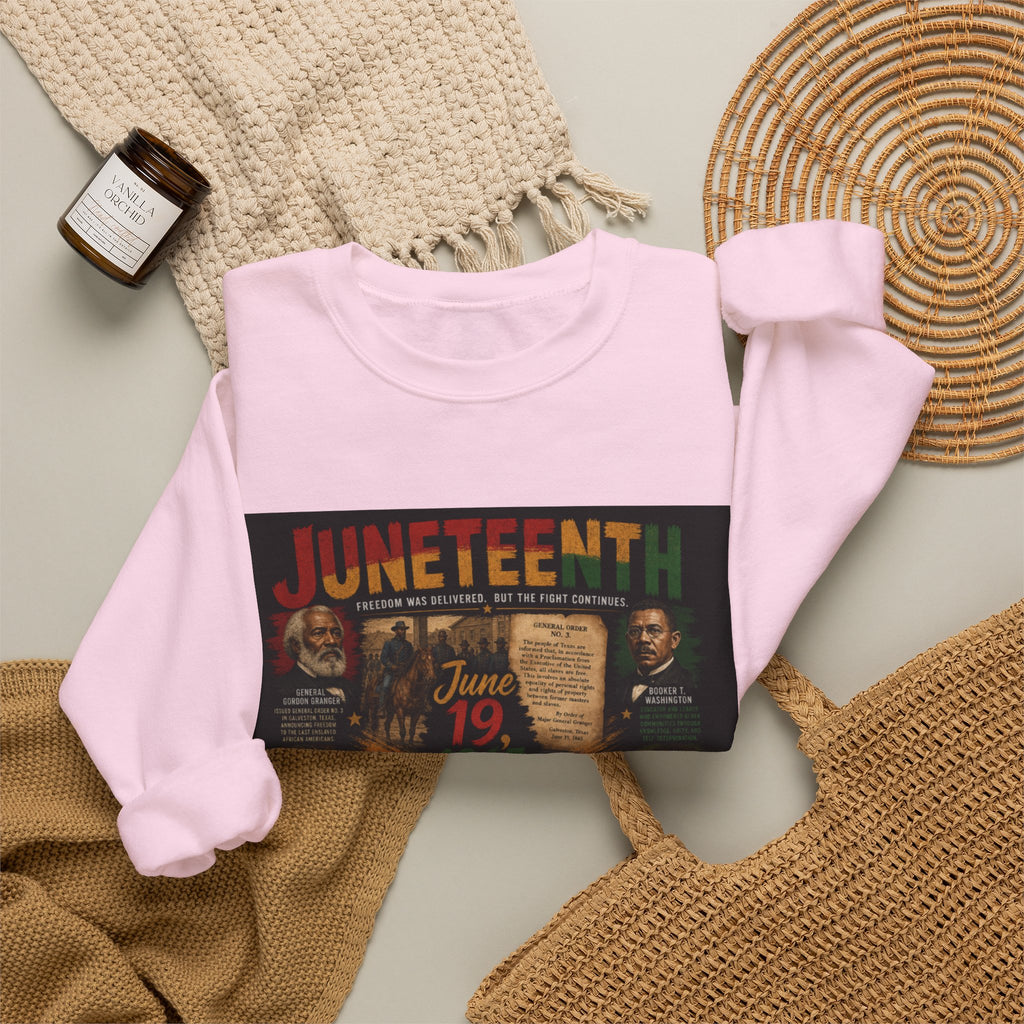 Juneteenth Crewneck Sweatshirt — "Unstoppable Legacy" Commemorative Jun 19 1865 Design