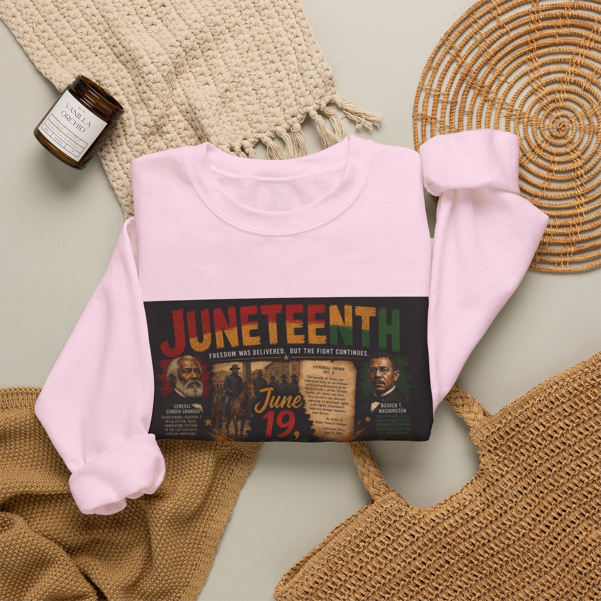 Juneteenth Crewneck Sweatshirt — "Unstoppable Legacy" Commemorative Jun 19 1865 Design