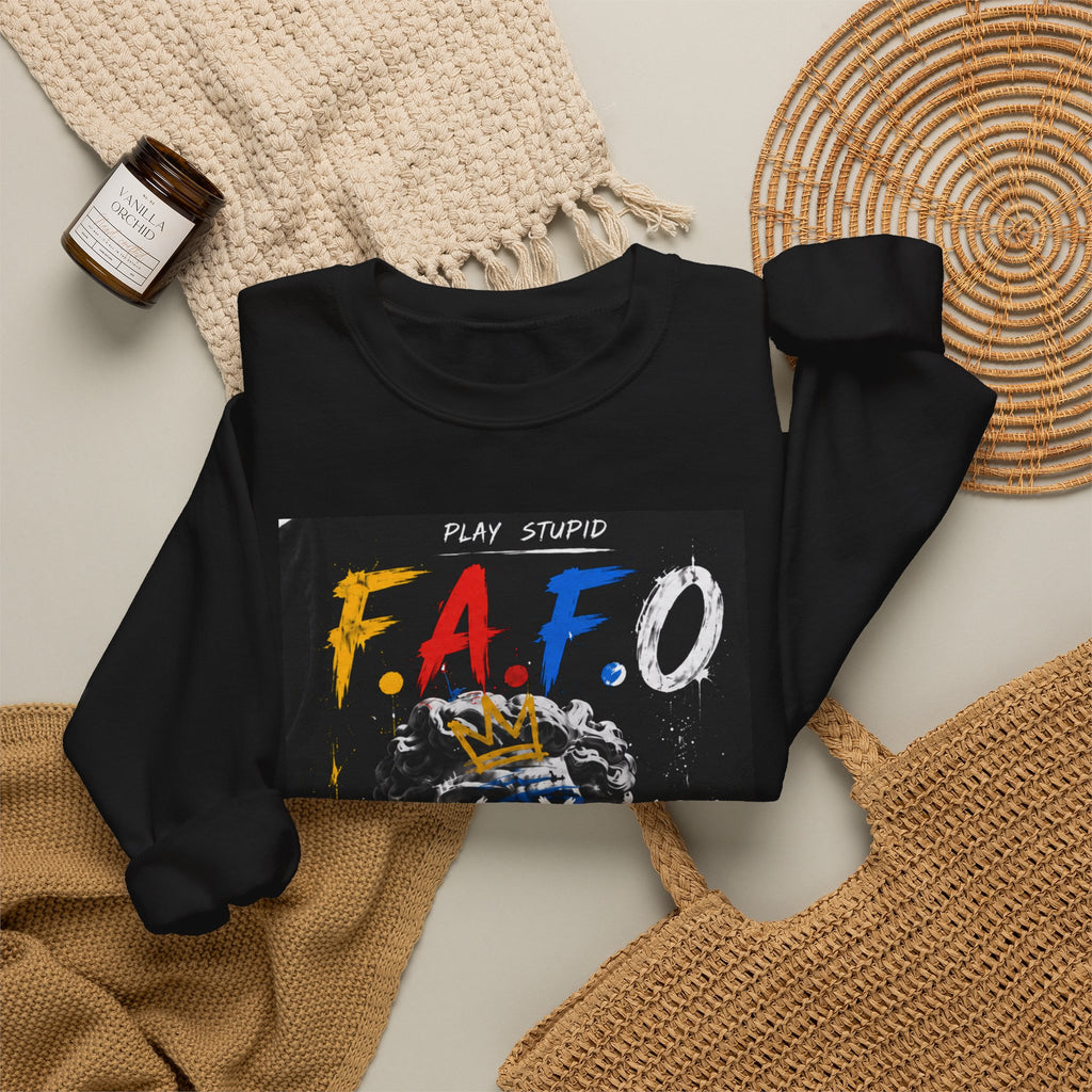 FAFO Graphic Crewneck Sweatshirt — Bold Street Art Pullover