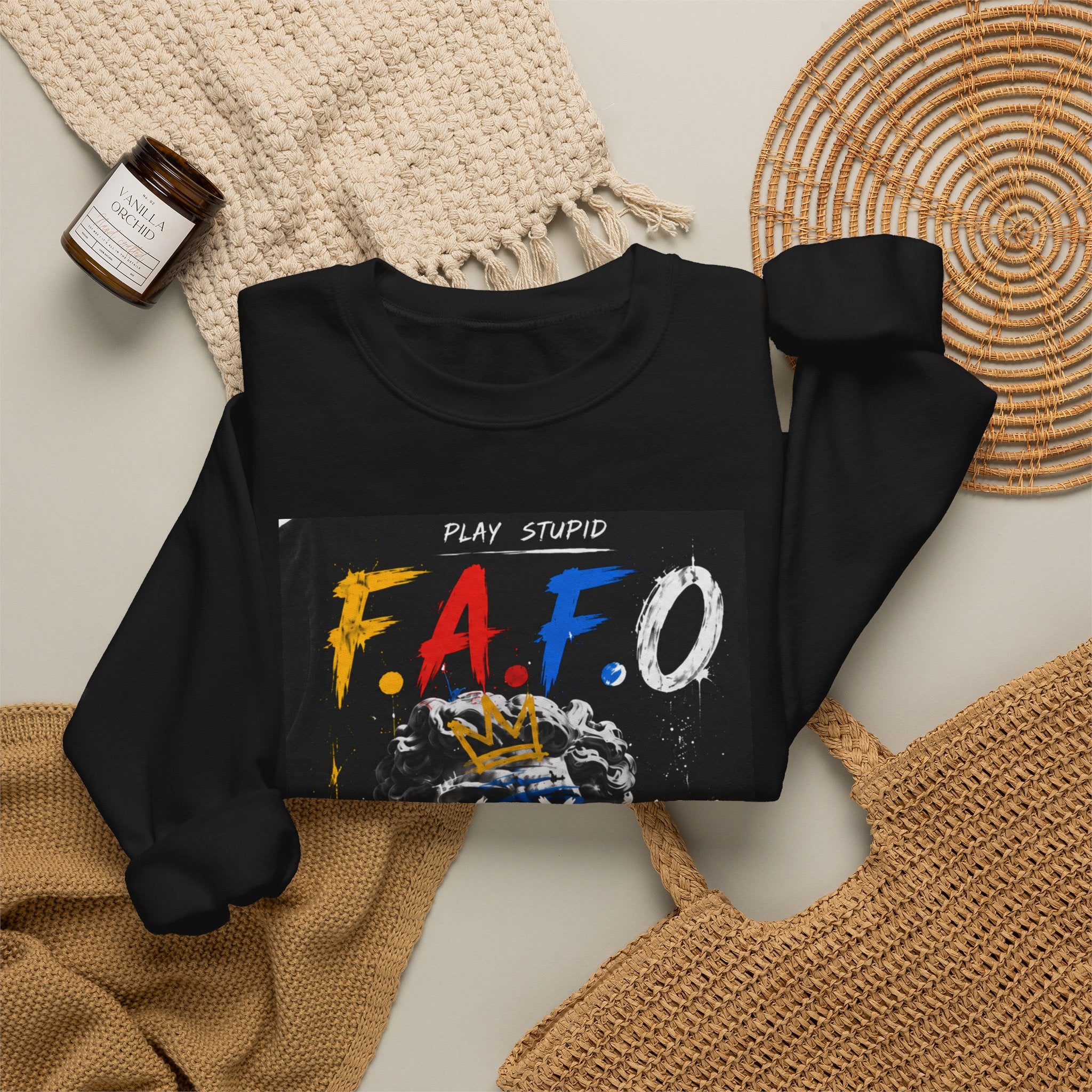 FAFO Graphic Crewneck Sweatshirt — Bold Street Art Pullover