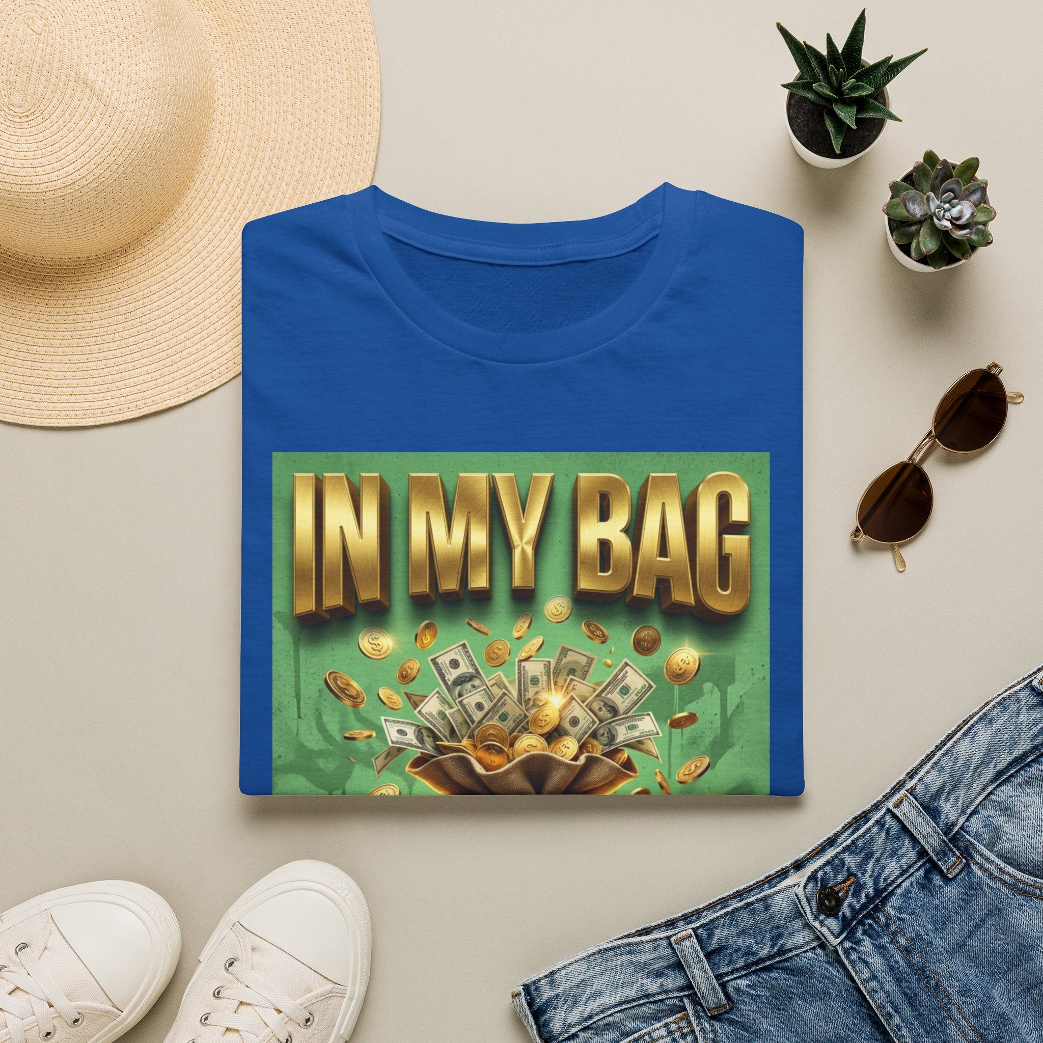 T-Shirt — "In My Bag, Not My Feelings" Money Graphic Tee