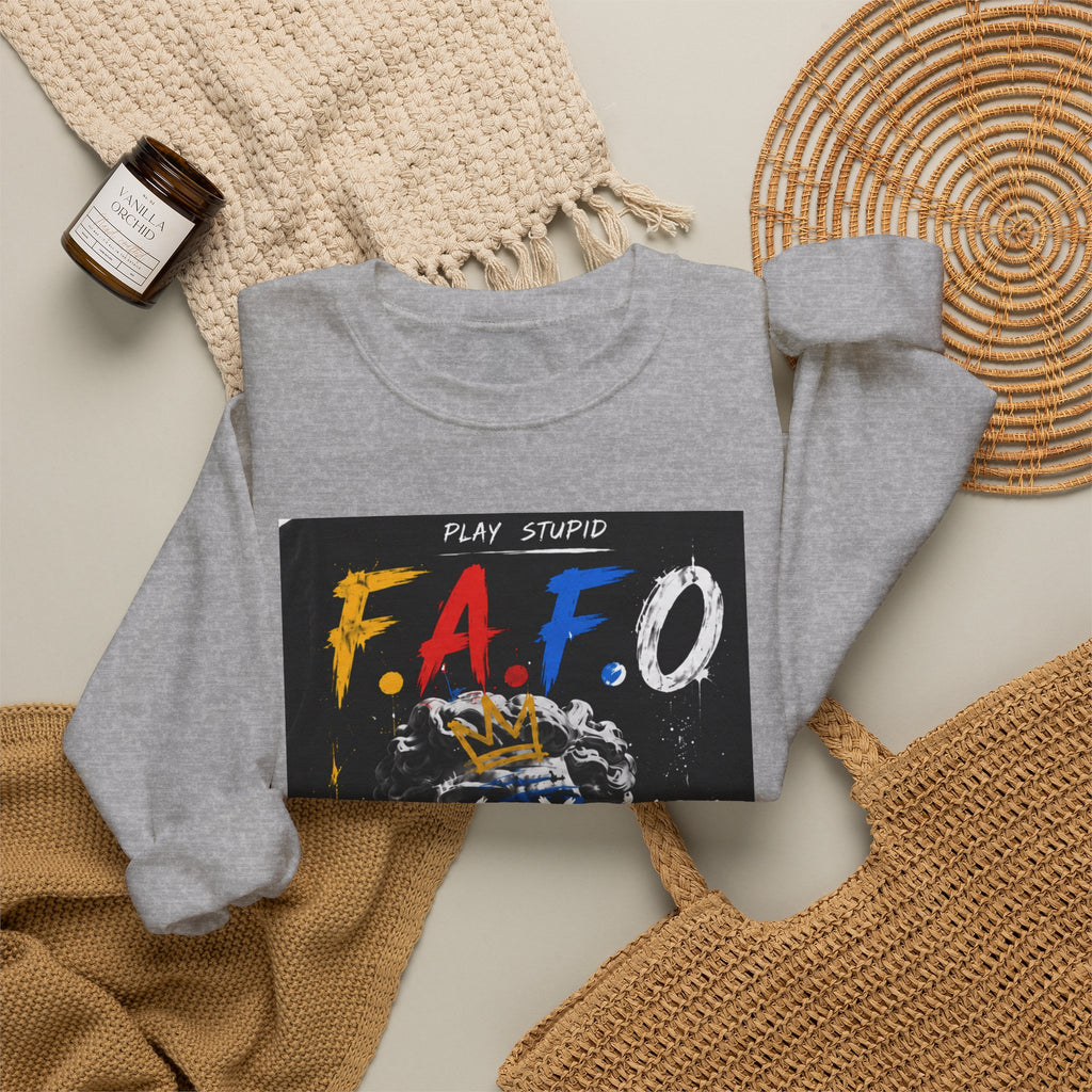 FAFO Graphic Crewneck Sweatshirt — Bold Street Art Pullover