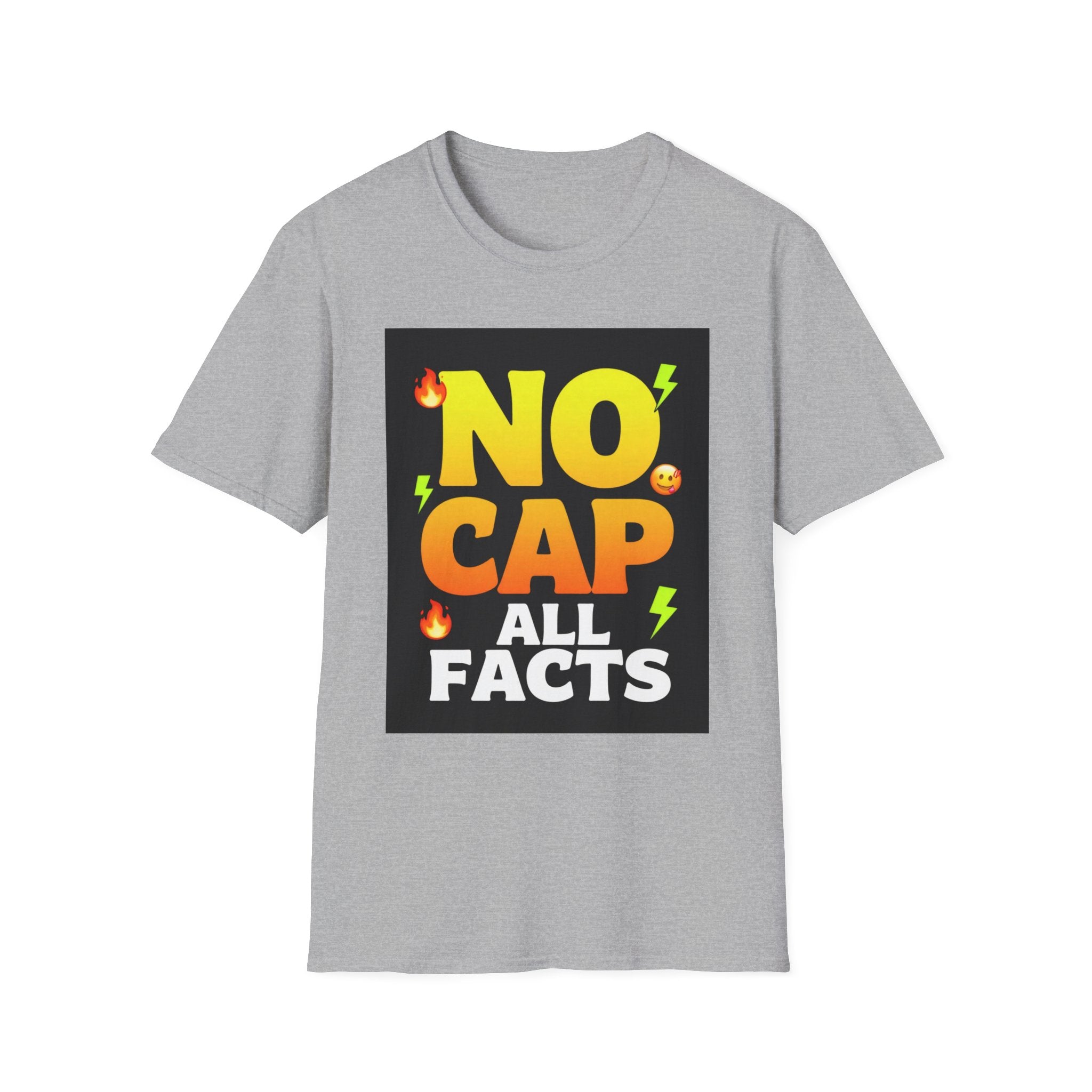 No Cap T-Shirt — "No Cap, All Facts" Bold Graphic Tee