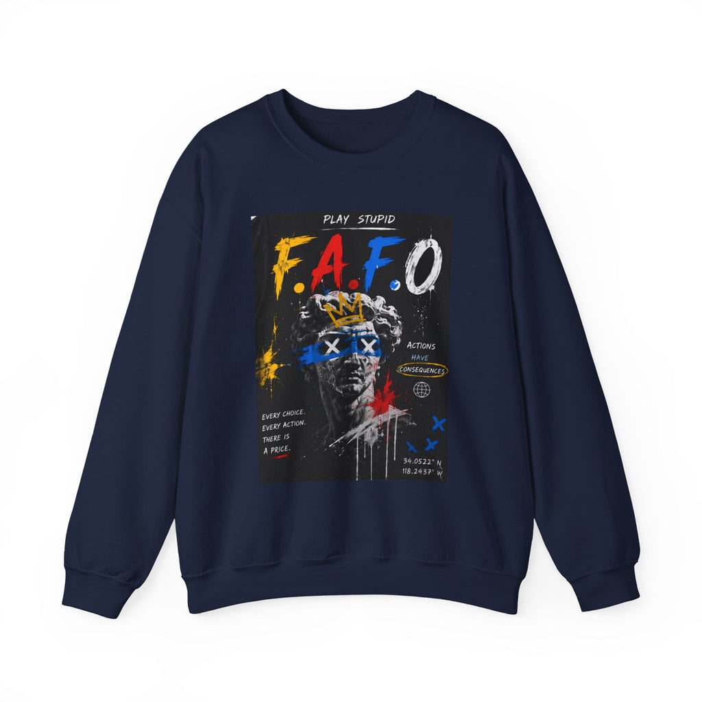 FAFO Graphic Crewneck Sweatshirt — Bold Street Art Pullover