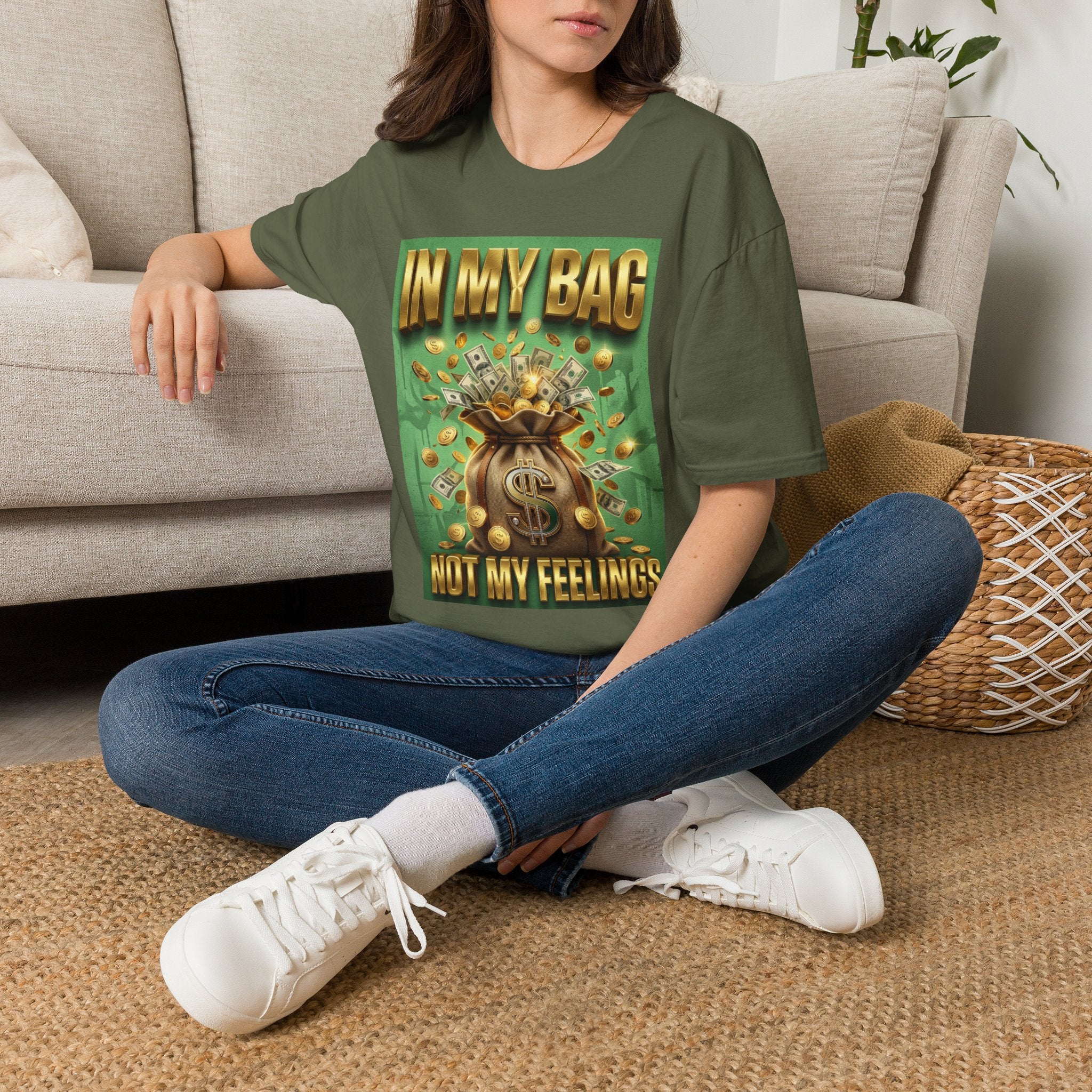 T-Shirt — "In My Bag, Not My Feelings" Money Graphic Tee