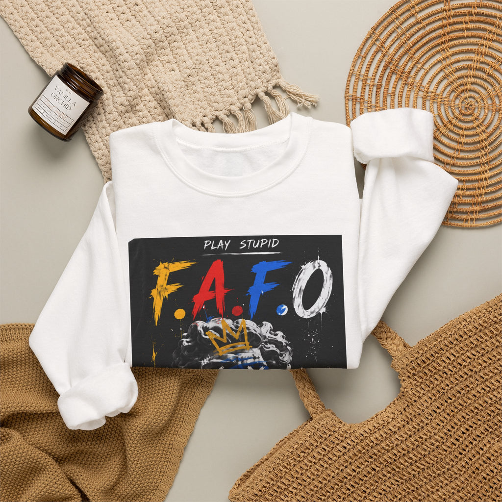 FAFO Graphic Crewneck Sweatshirt — Bold Street Art Pullover